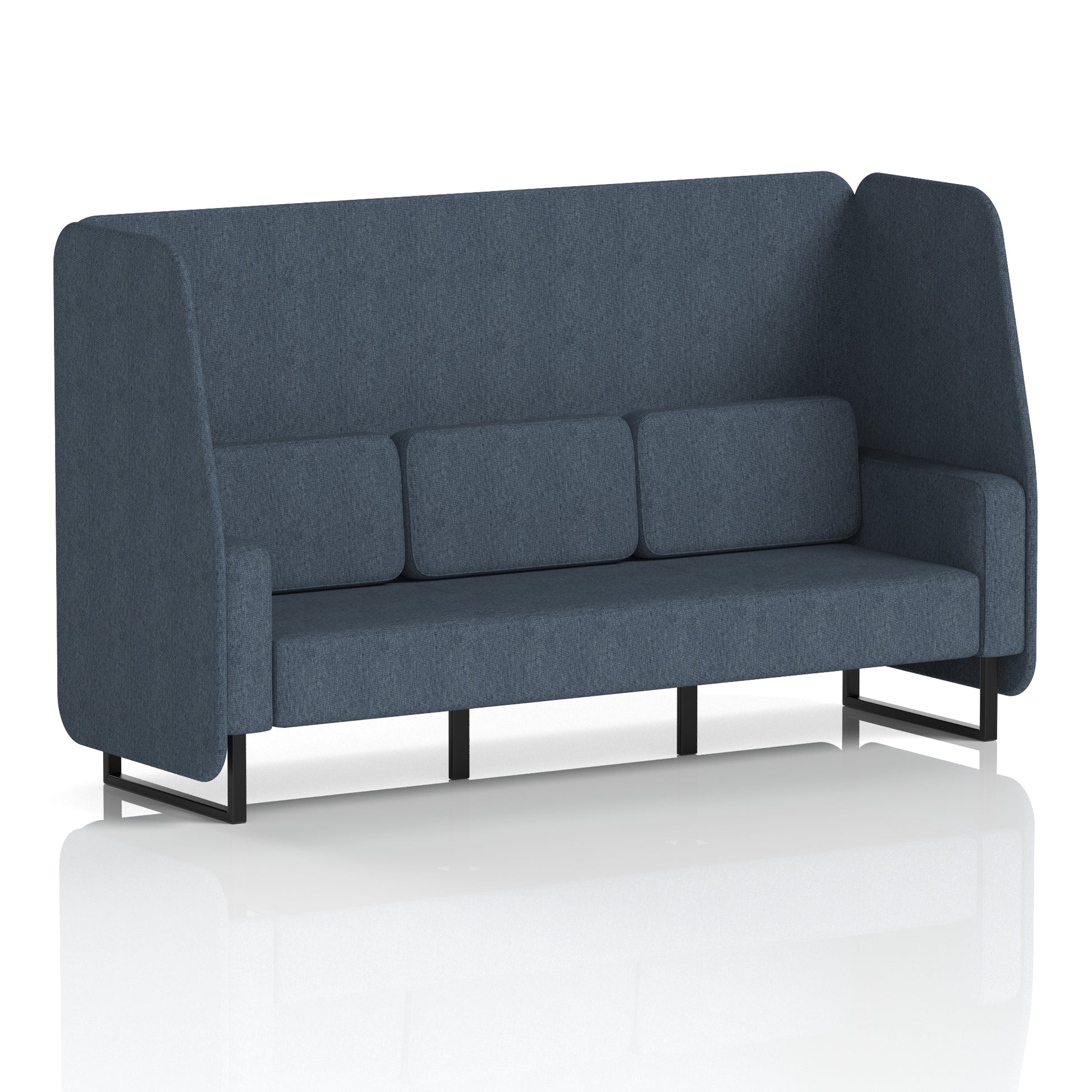 Brixworth Open Booth With Black Legs in Single Tone