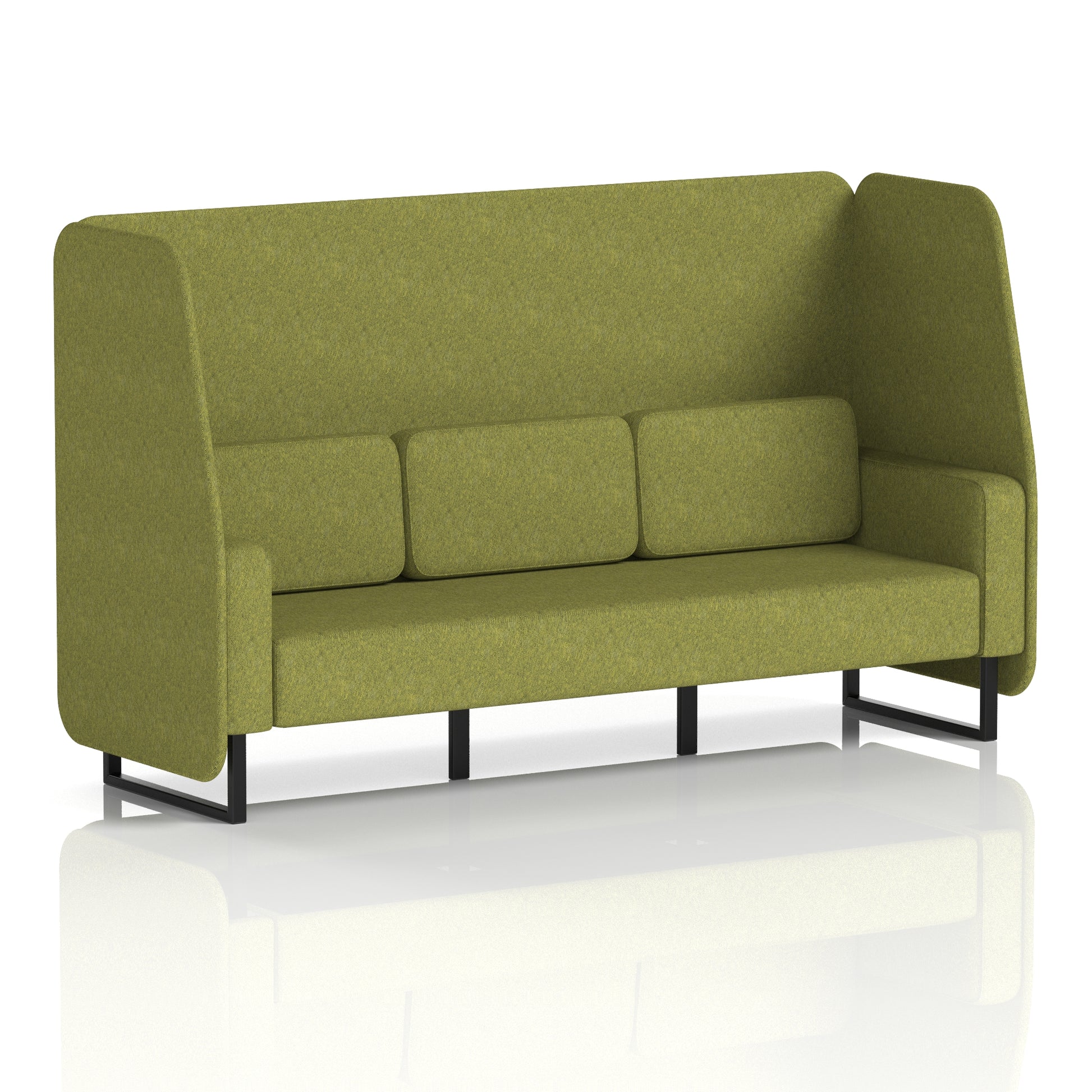 Brixworth Open Booth With Black Legs in Single Tone