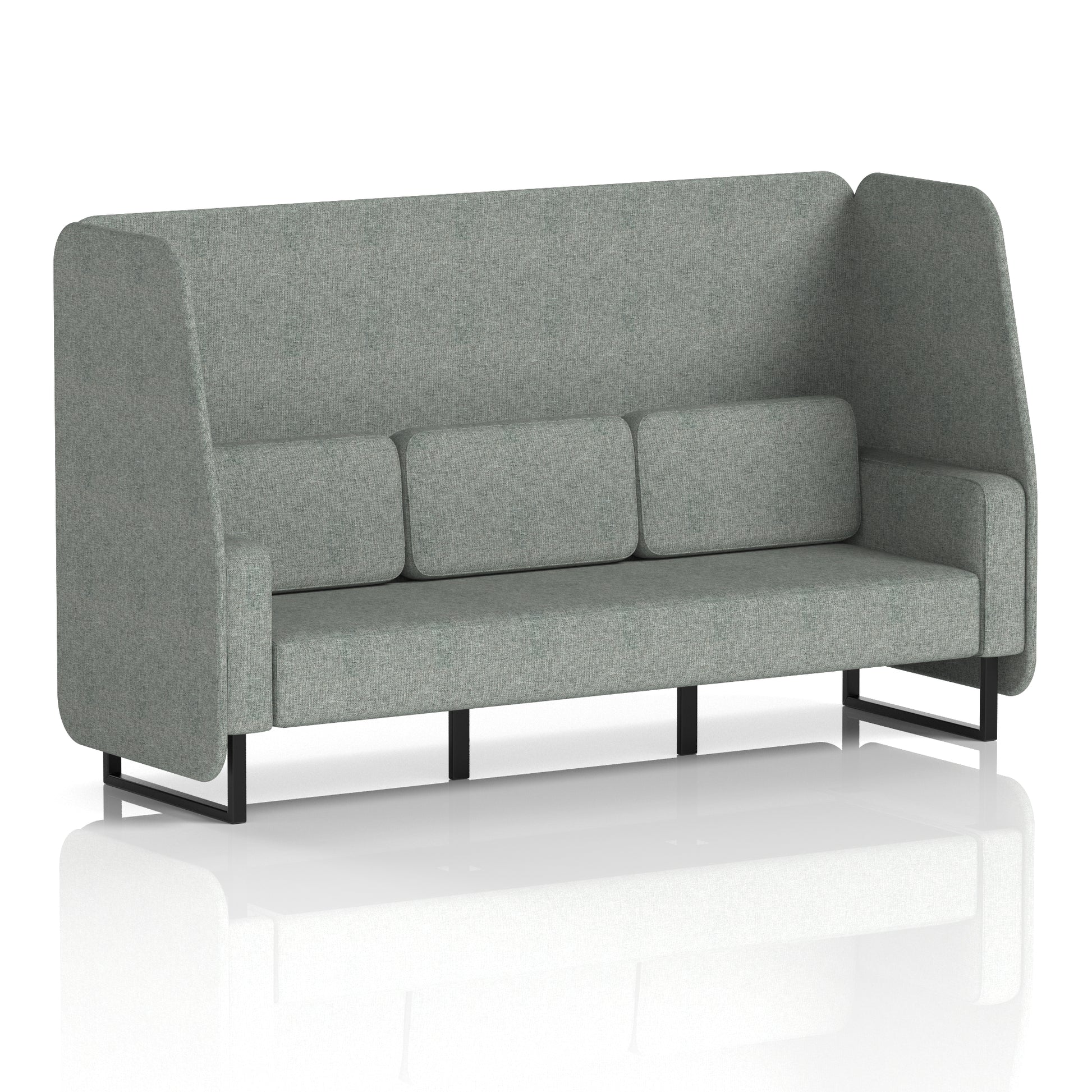 Brixworth Open Booth With Black Legs in Single Tone