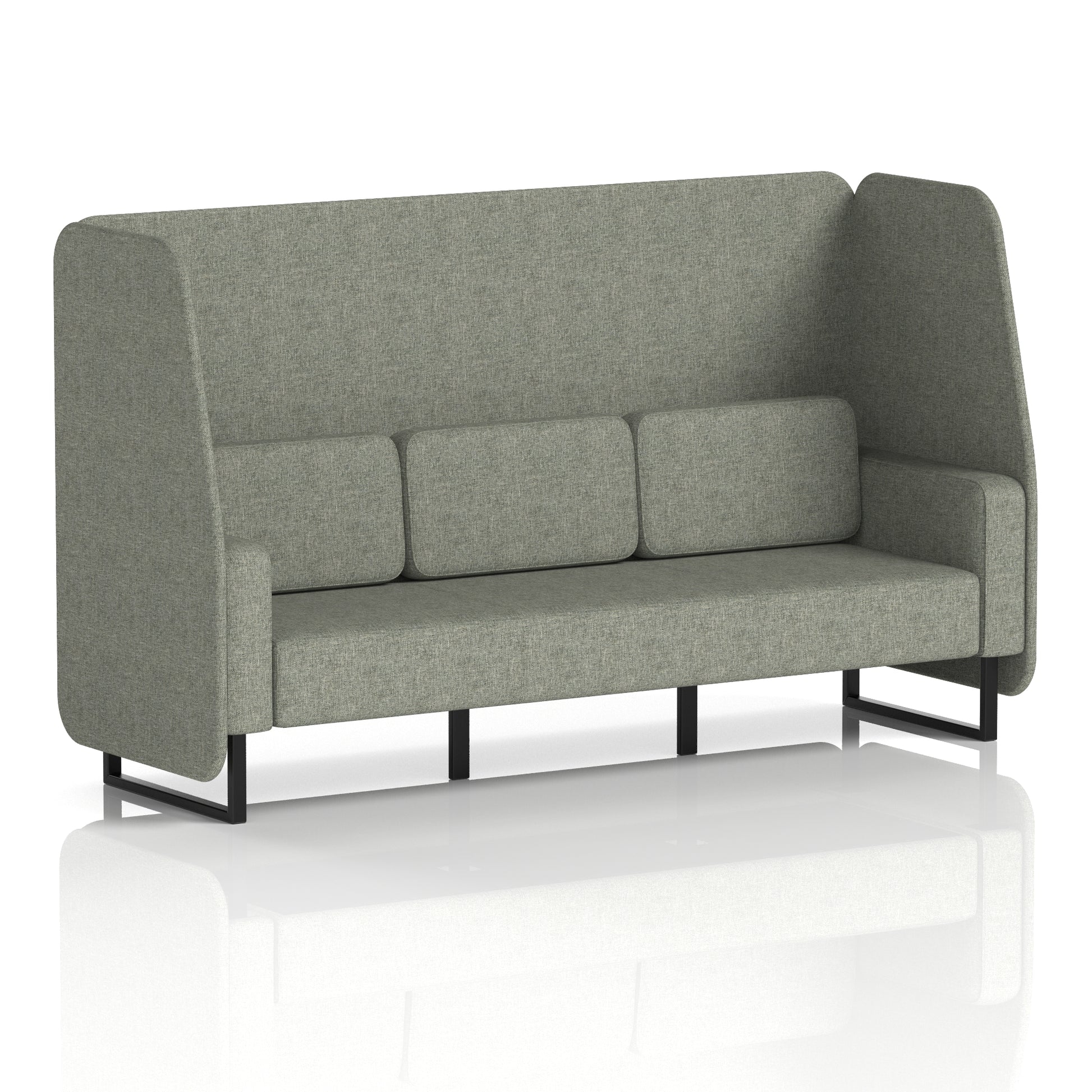 Brixworth Open Booth With Black Legs in Single Tone