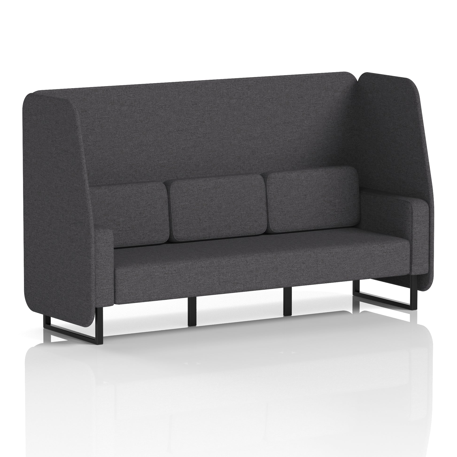 Brixworth Open Booth With Black Legs in Single Tone