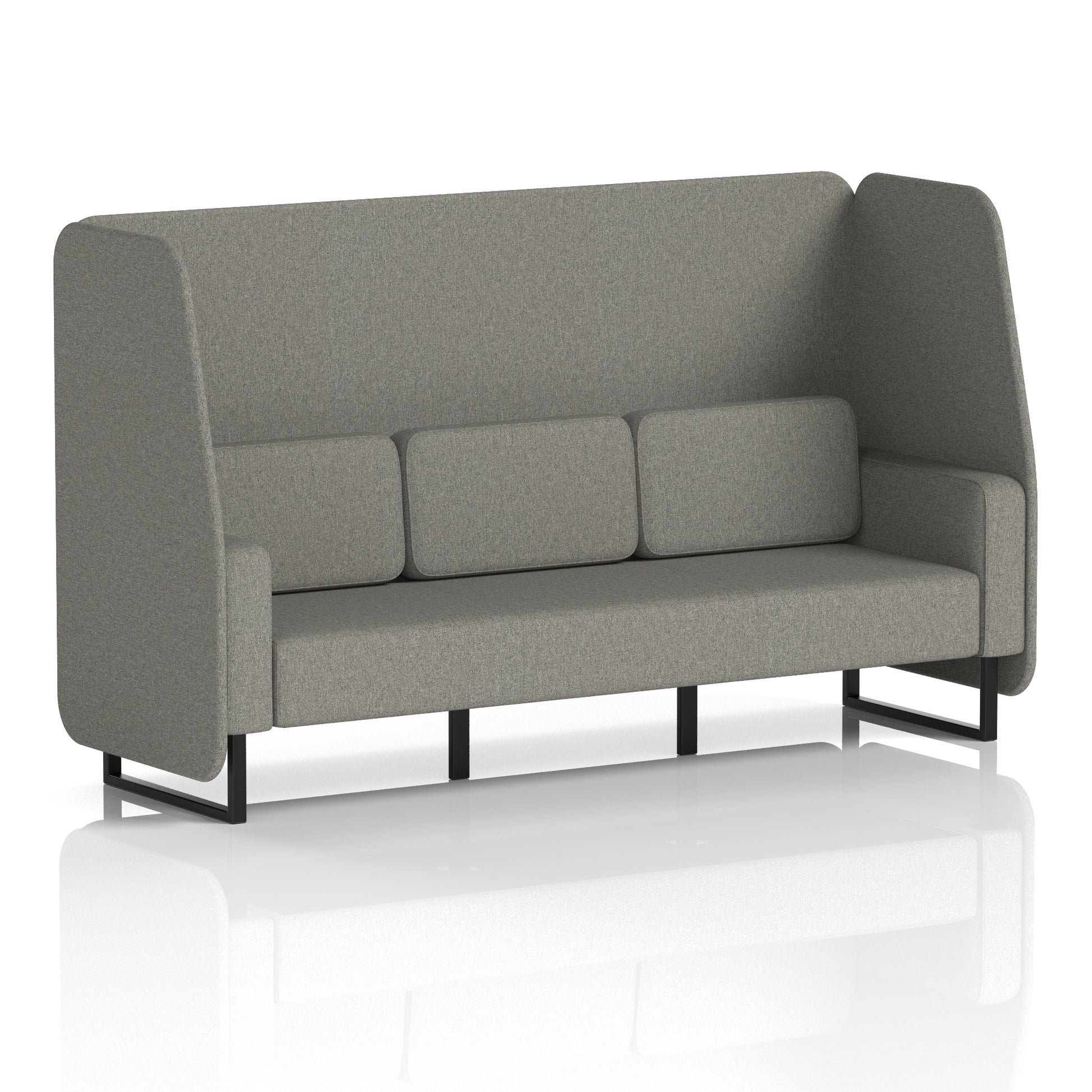Brixworth Open Booth With Black Legs in Single Tone