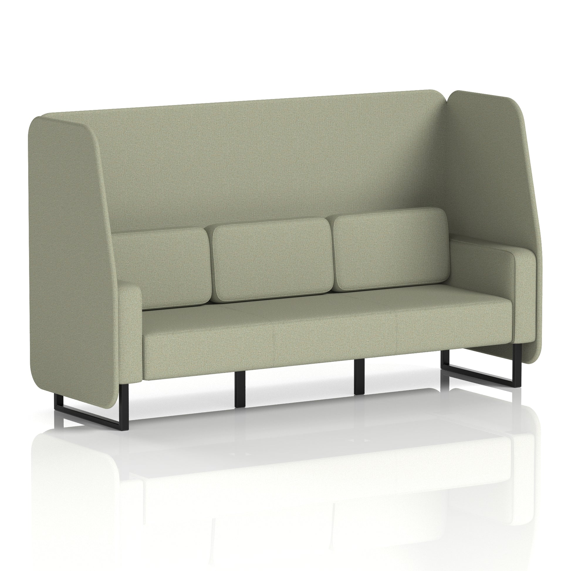 Brixworth Open Booth With Black Legs in Single Tone