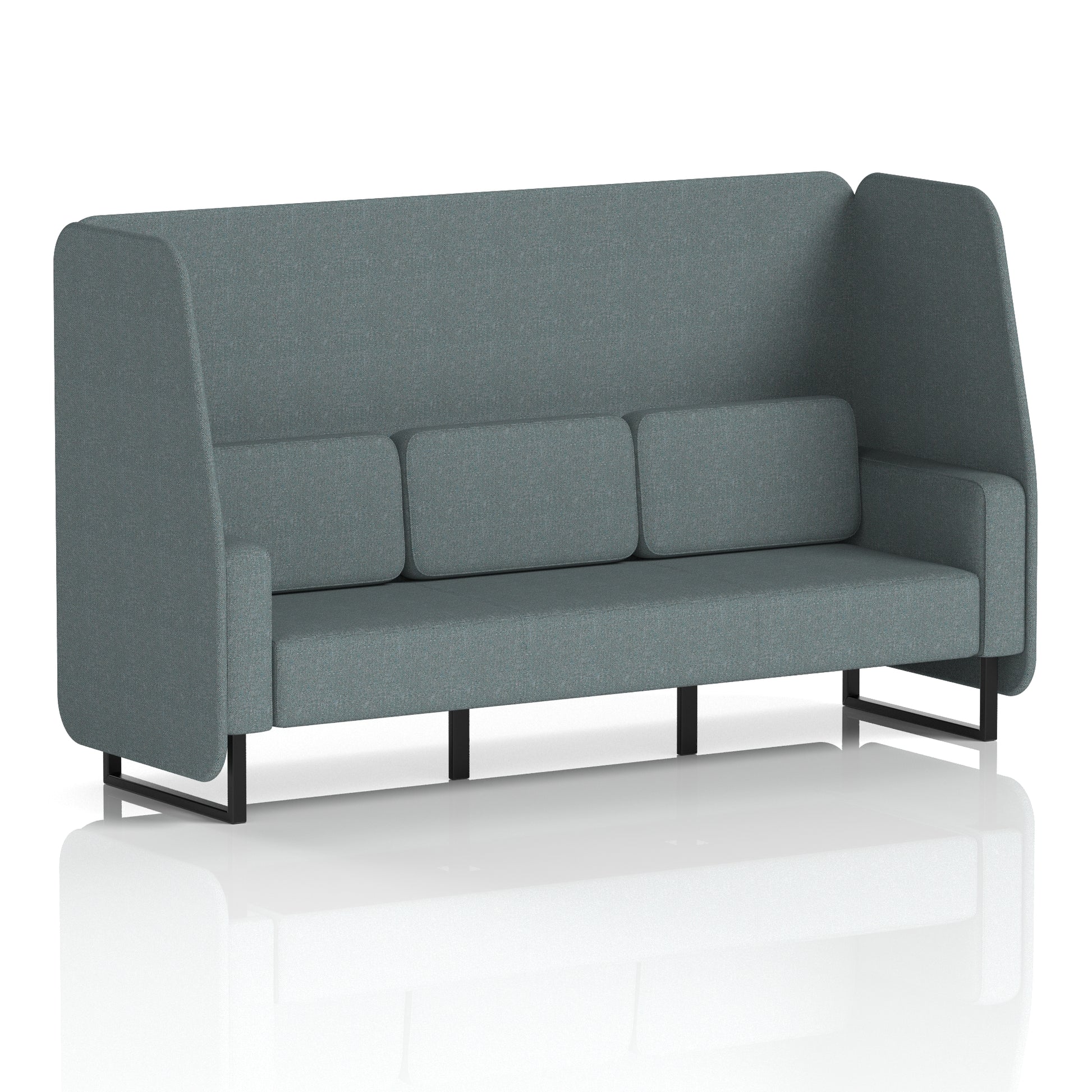 Brixworth Open Booth With Black Legs in Single Tone