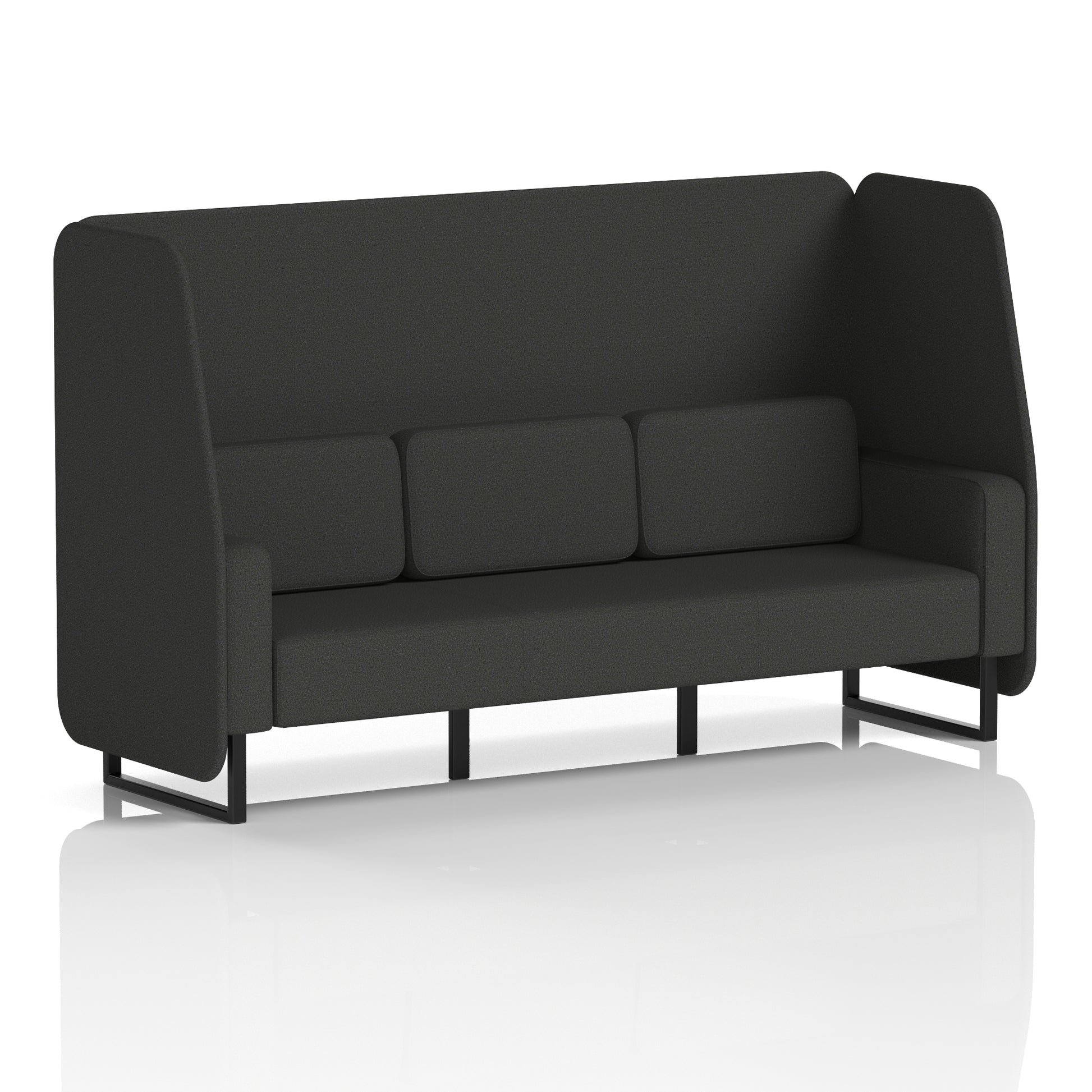 Brixworth Open Booth With Black Legs in Single Tone