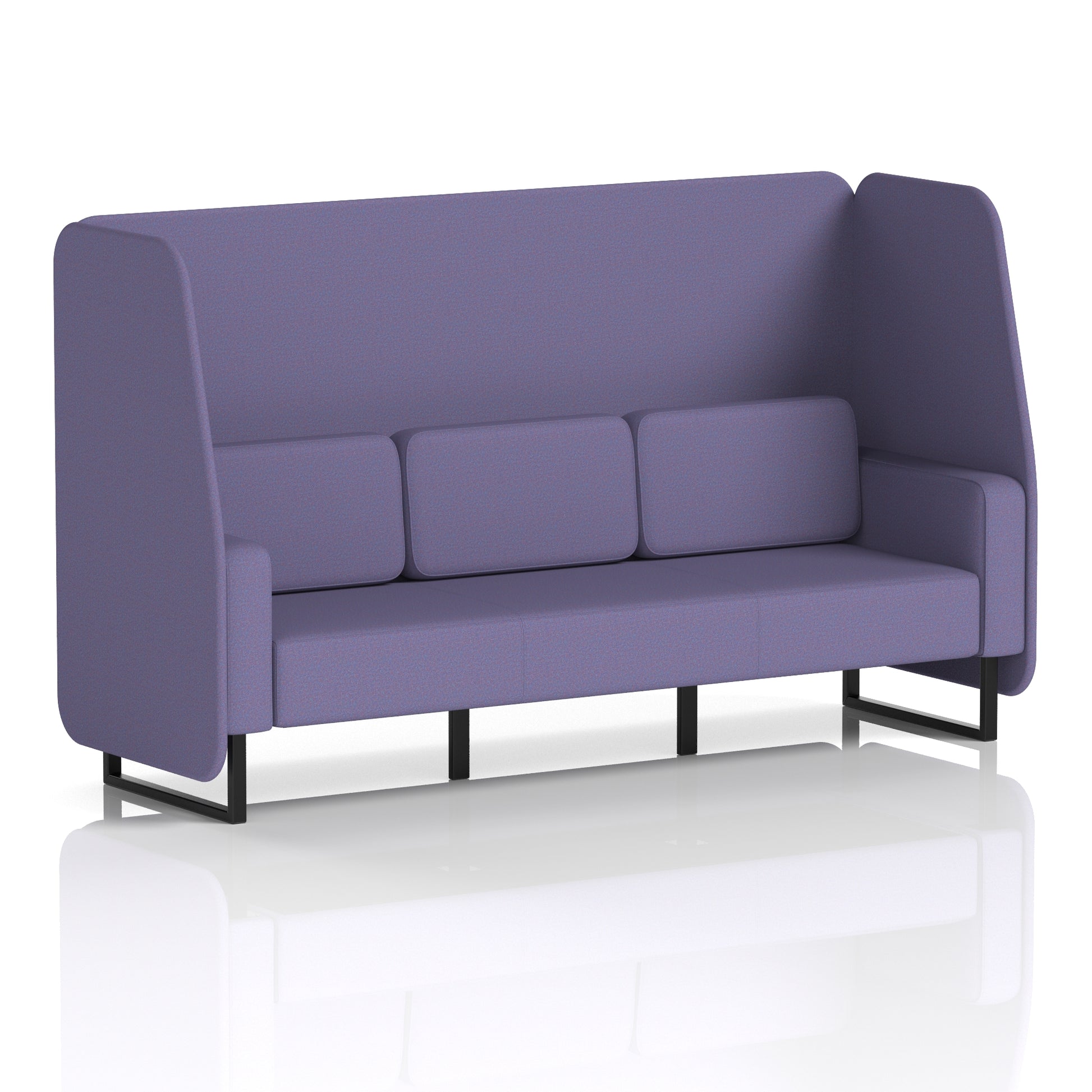 Brixworth Open Booth With Black Legs in Single Tone