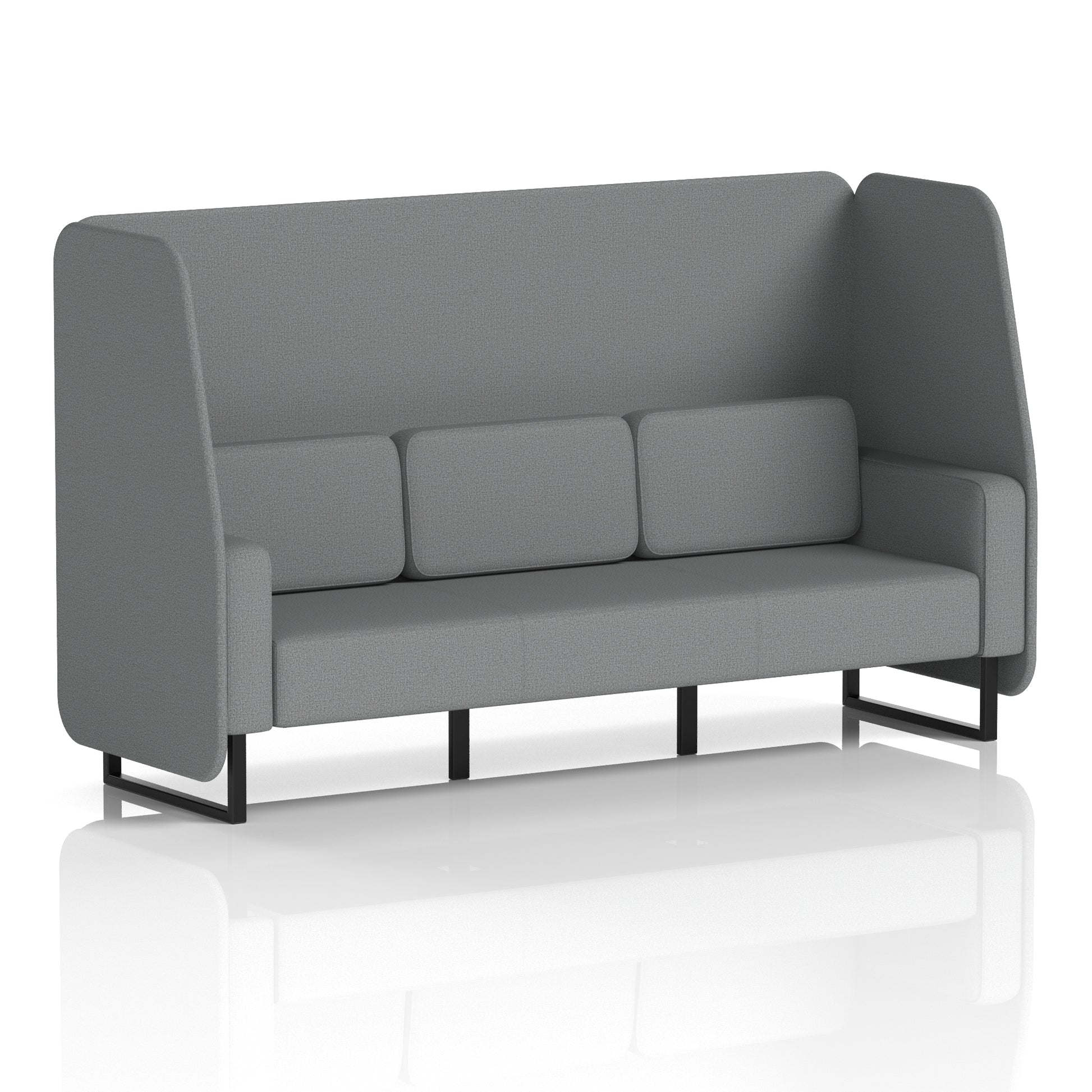 Brixworth Open Booth With Black Legs in Single Tone