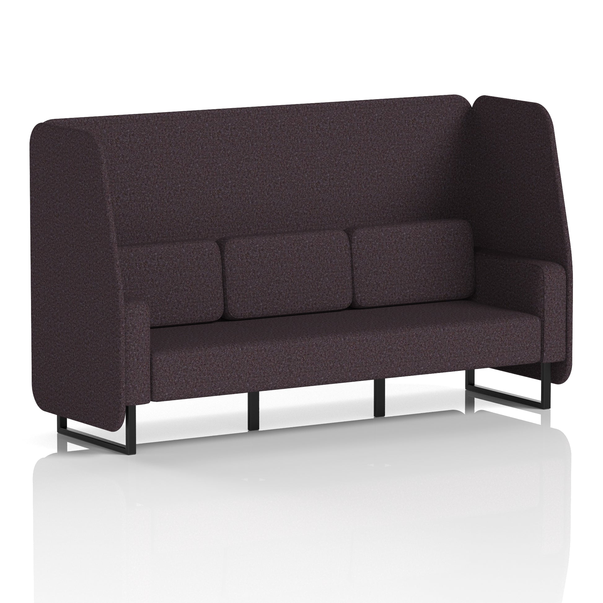 Brixworth Open Booth With Black Legs in Single Tone
