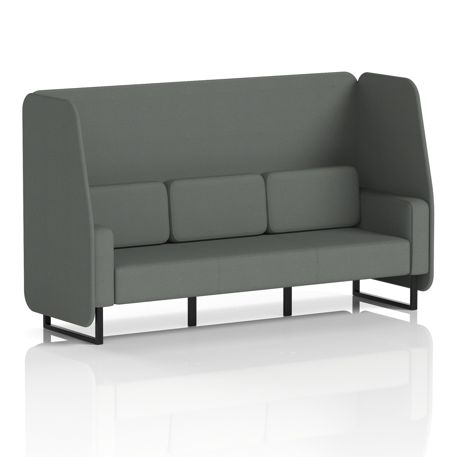Brixworth Open Booth With Black Legs in Single Tone
