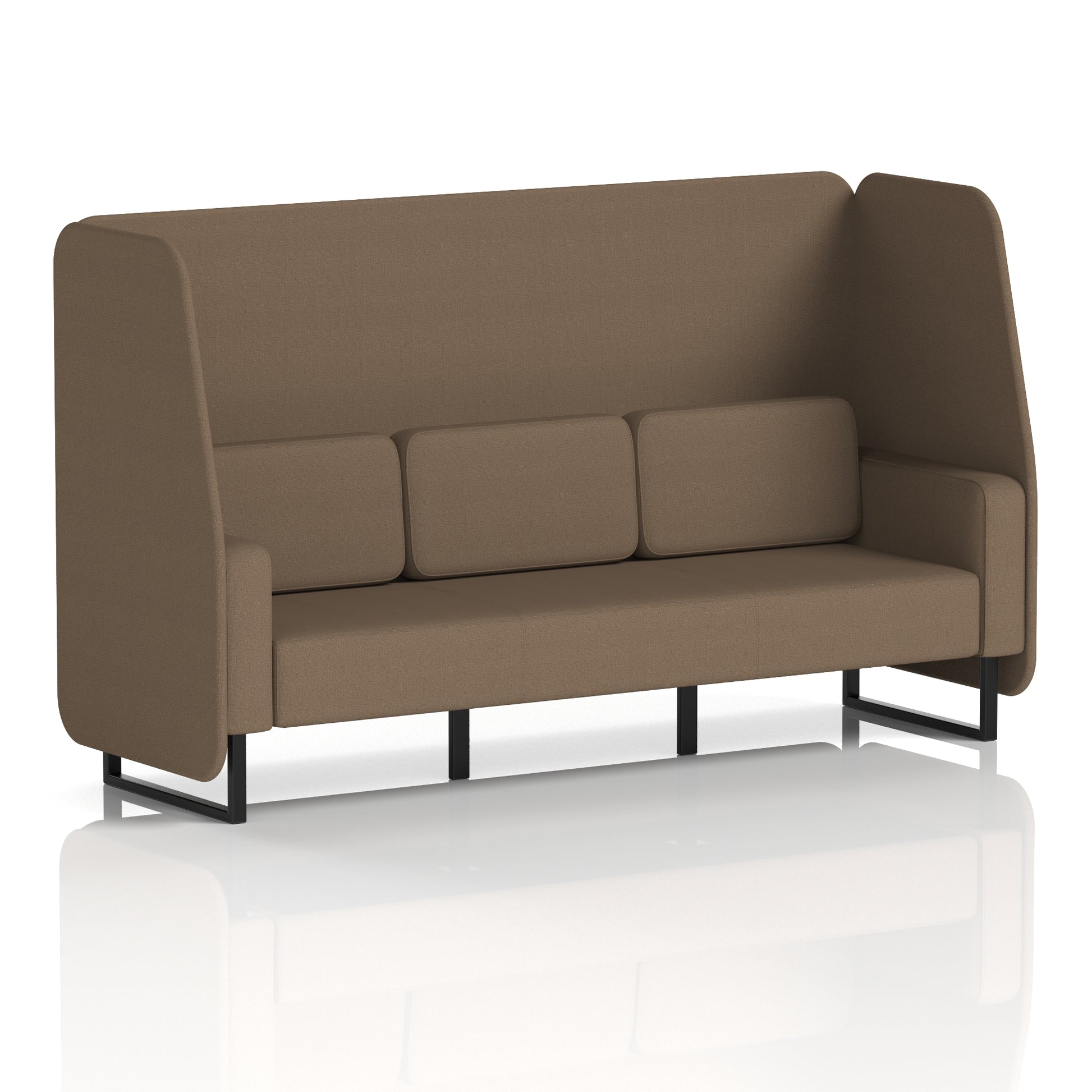 Brixworth Open Booth With Black Legs in Single Tone