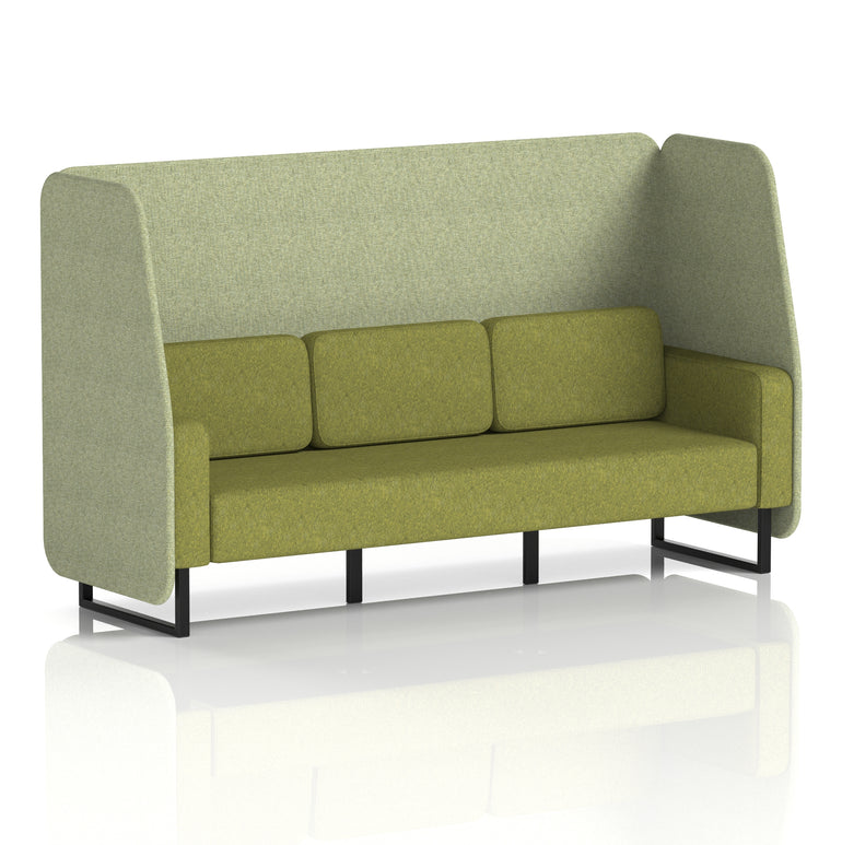 Brixworth Open Booth With Black Legs in Two Tone
