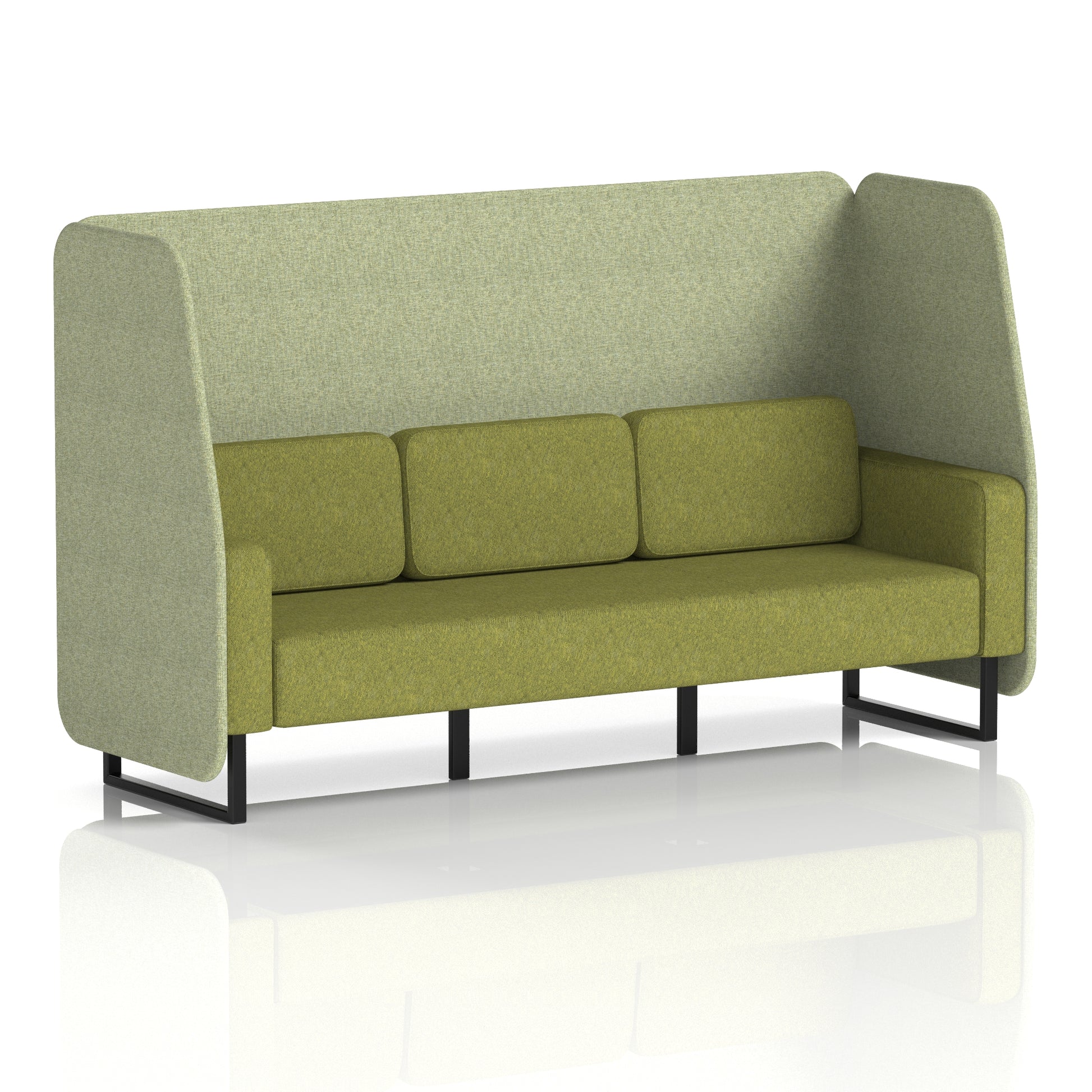 Brixworth Open Booth With Black Legs in Two Tone