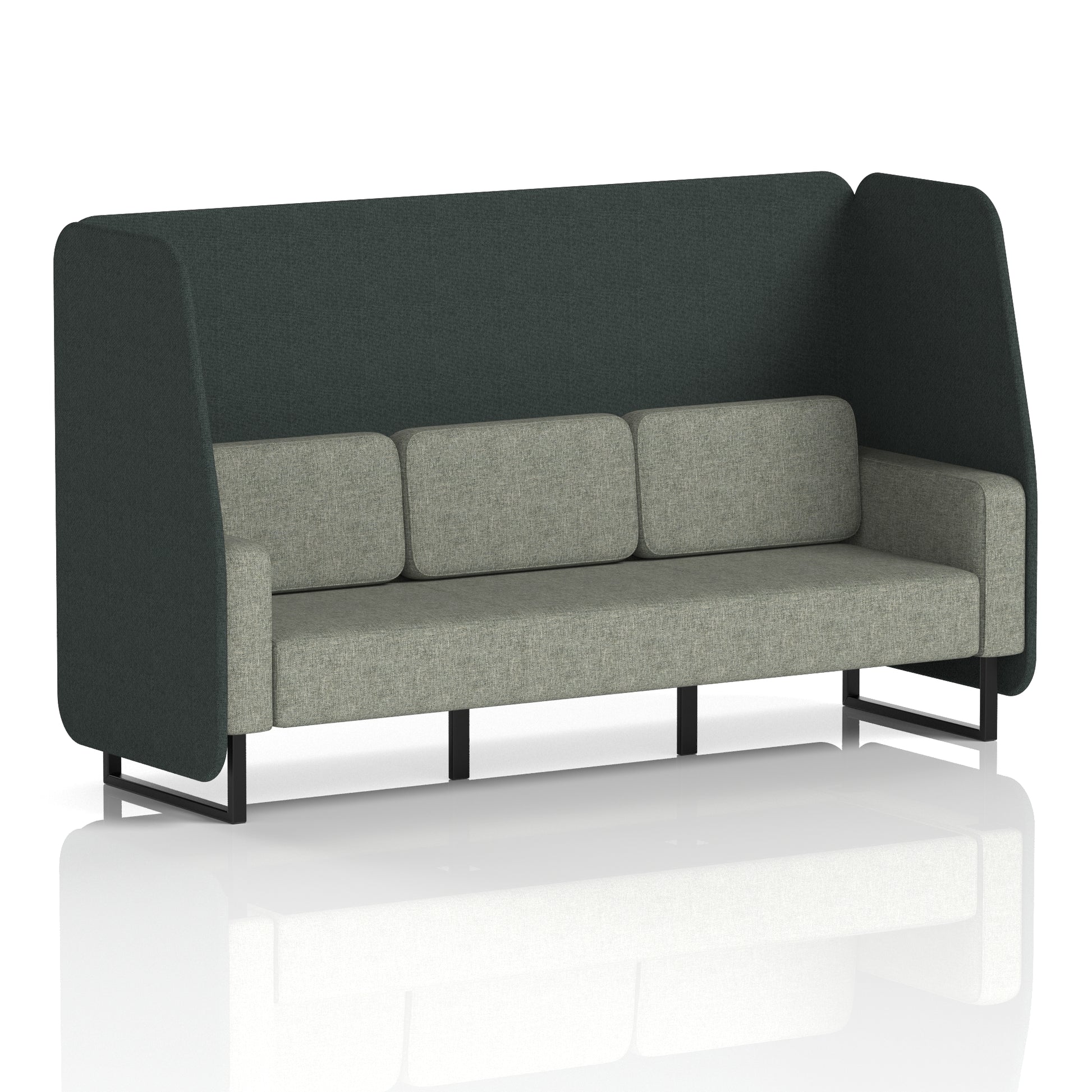 Brixworth Open Booth With Black Legs in Two Tone