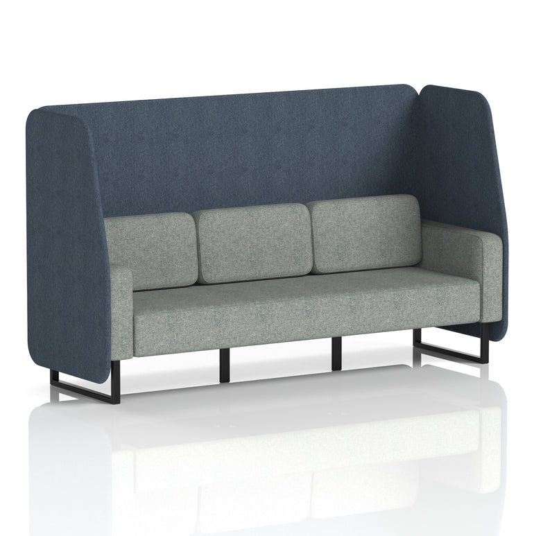 Brixworth Open Booth With Black Legs in Two Tone