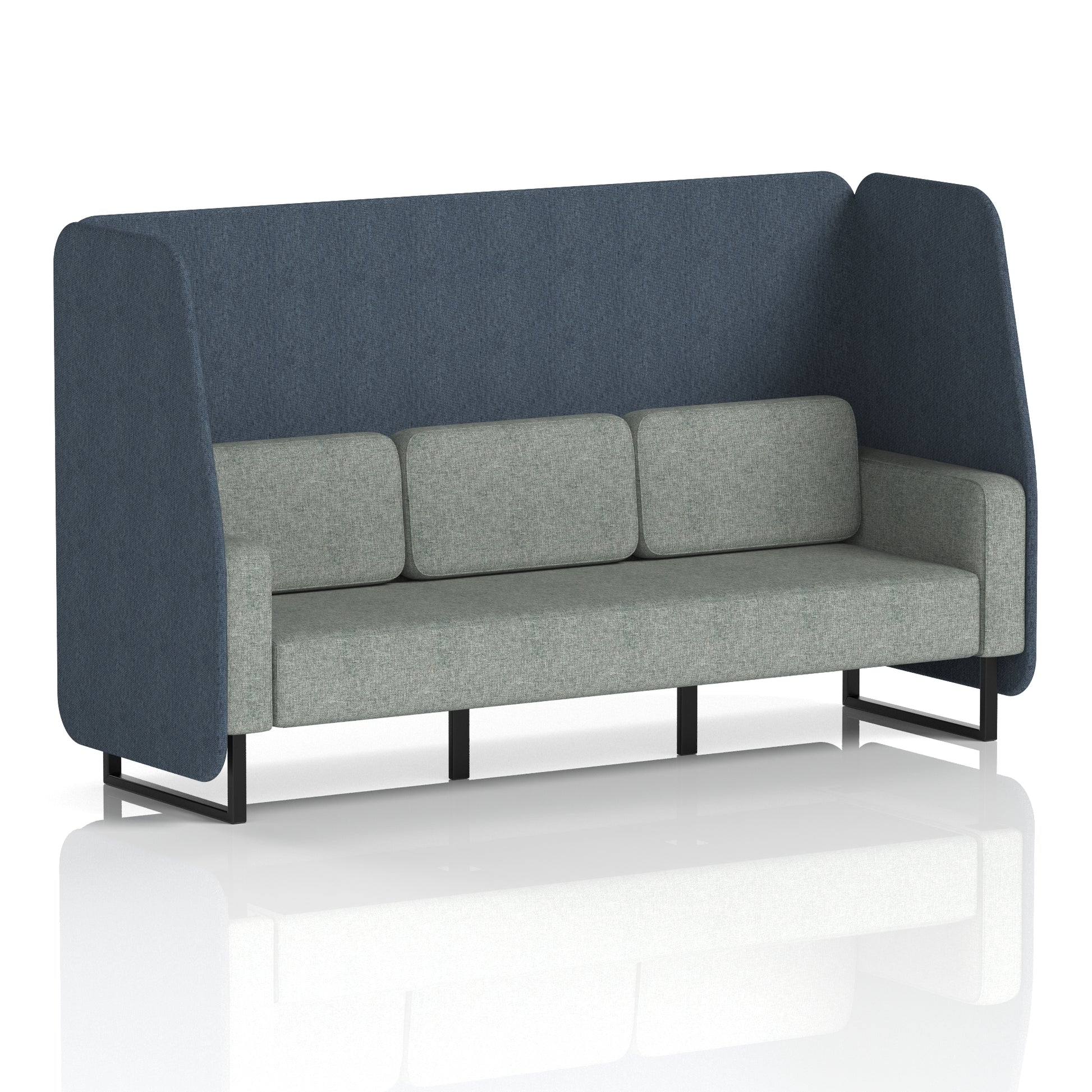 Brixworth Open Booth With Black Legs in Two Tone