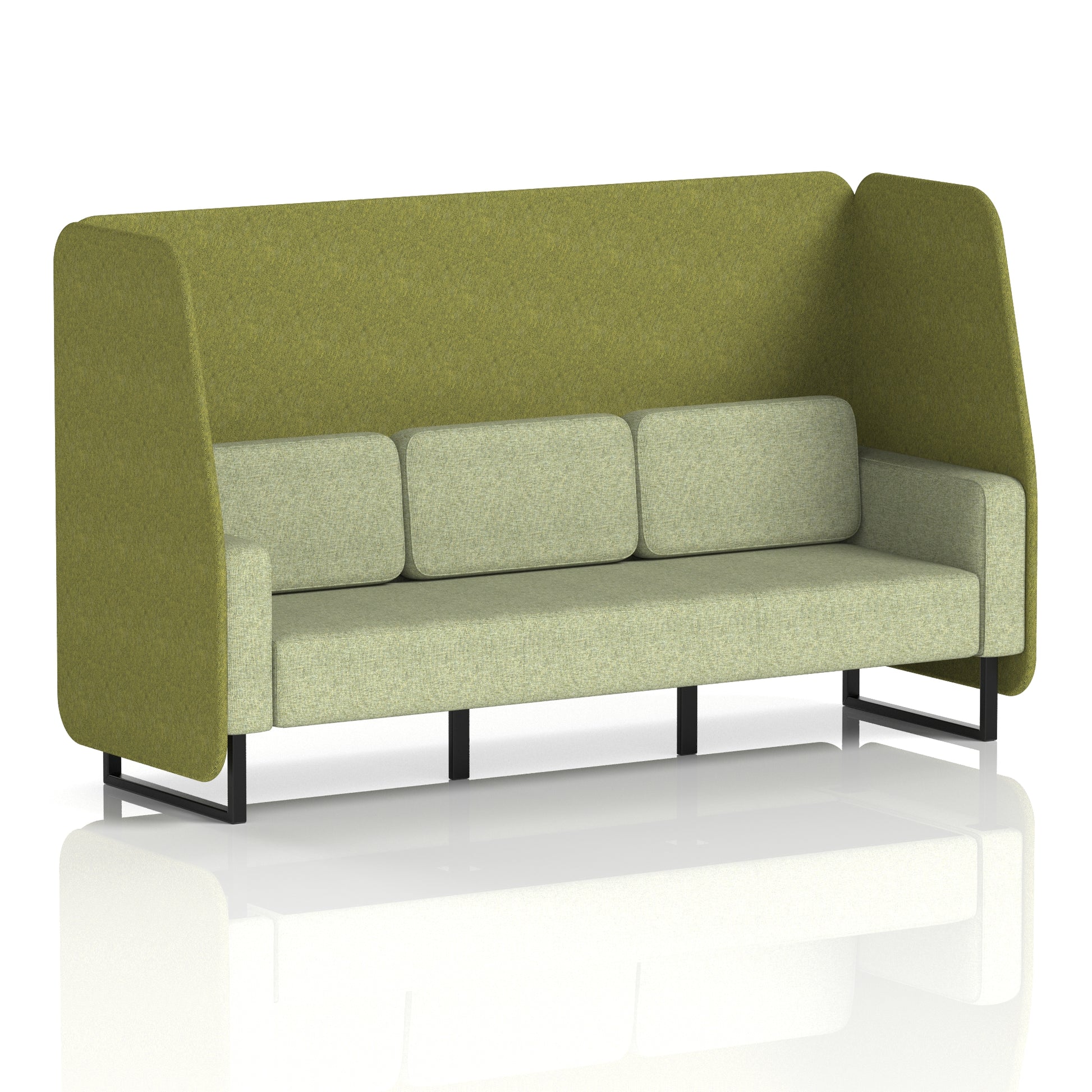 Brixworth Open Booth With Black Legs in Two Tone