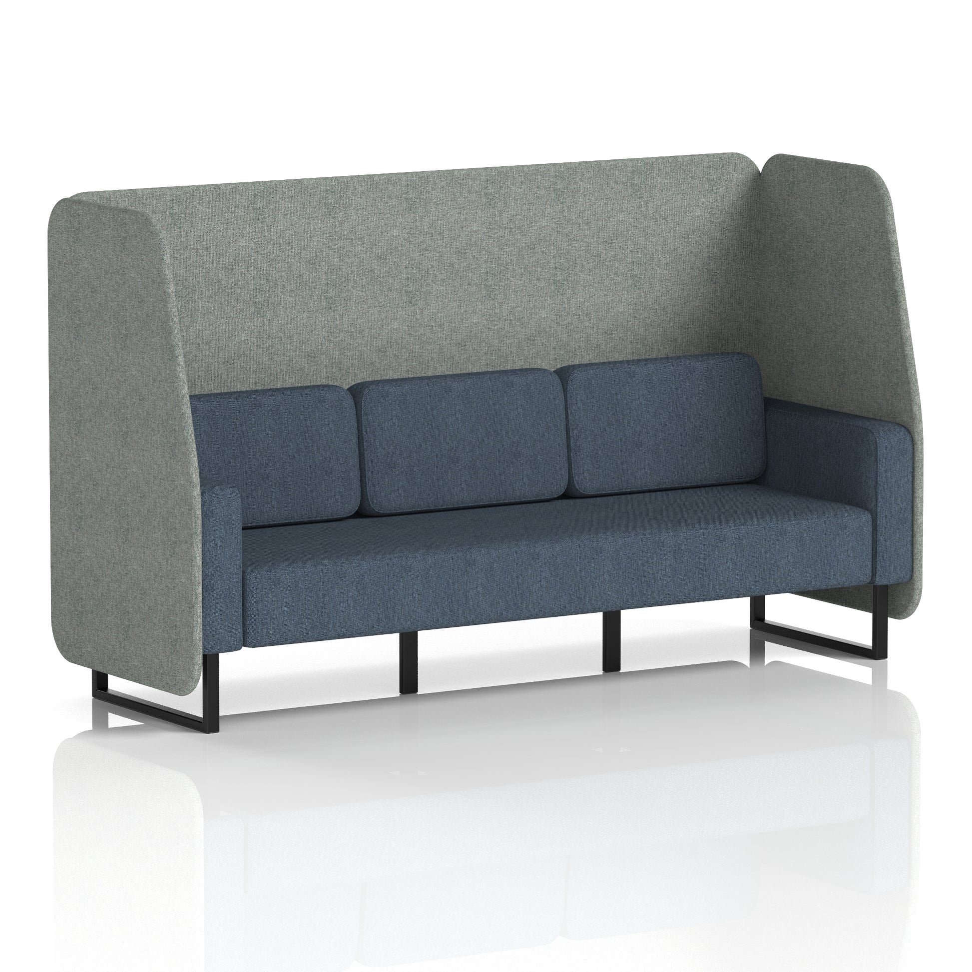 Brixworth Open Booth With Black Legs in Two Tone