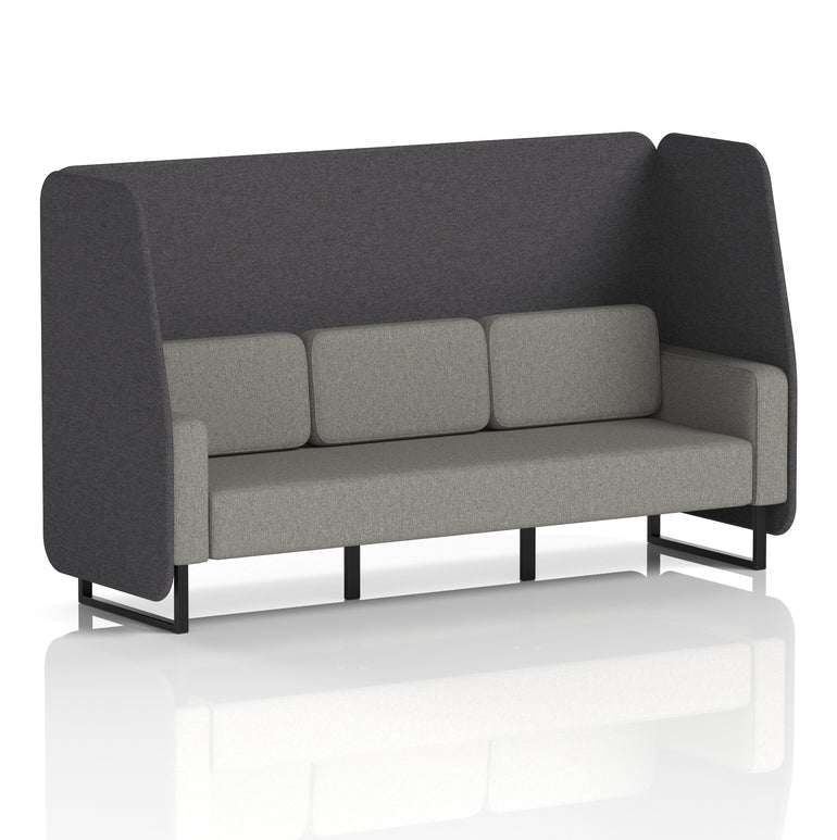 Brixworth Open Booth With Black Legs in Two Tone