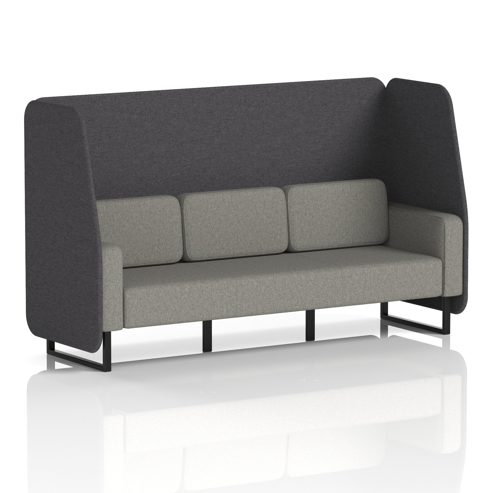 Brixworth Open Booth With Black Legs in Two Tone