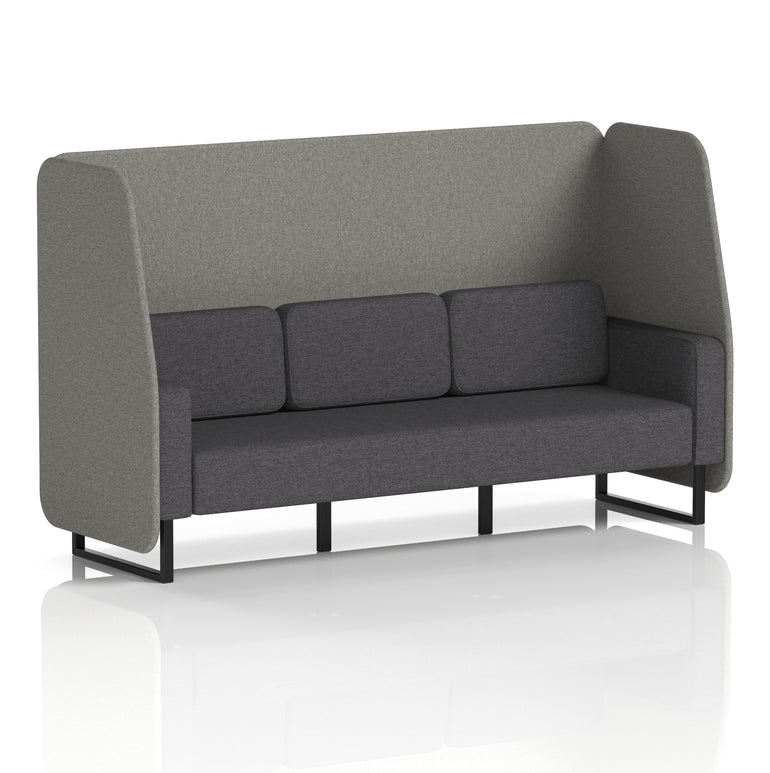 Brixworth Open Booth With Black Legs in Two Tone