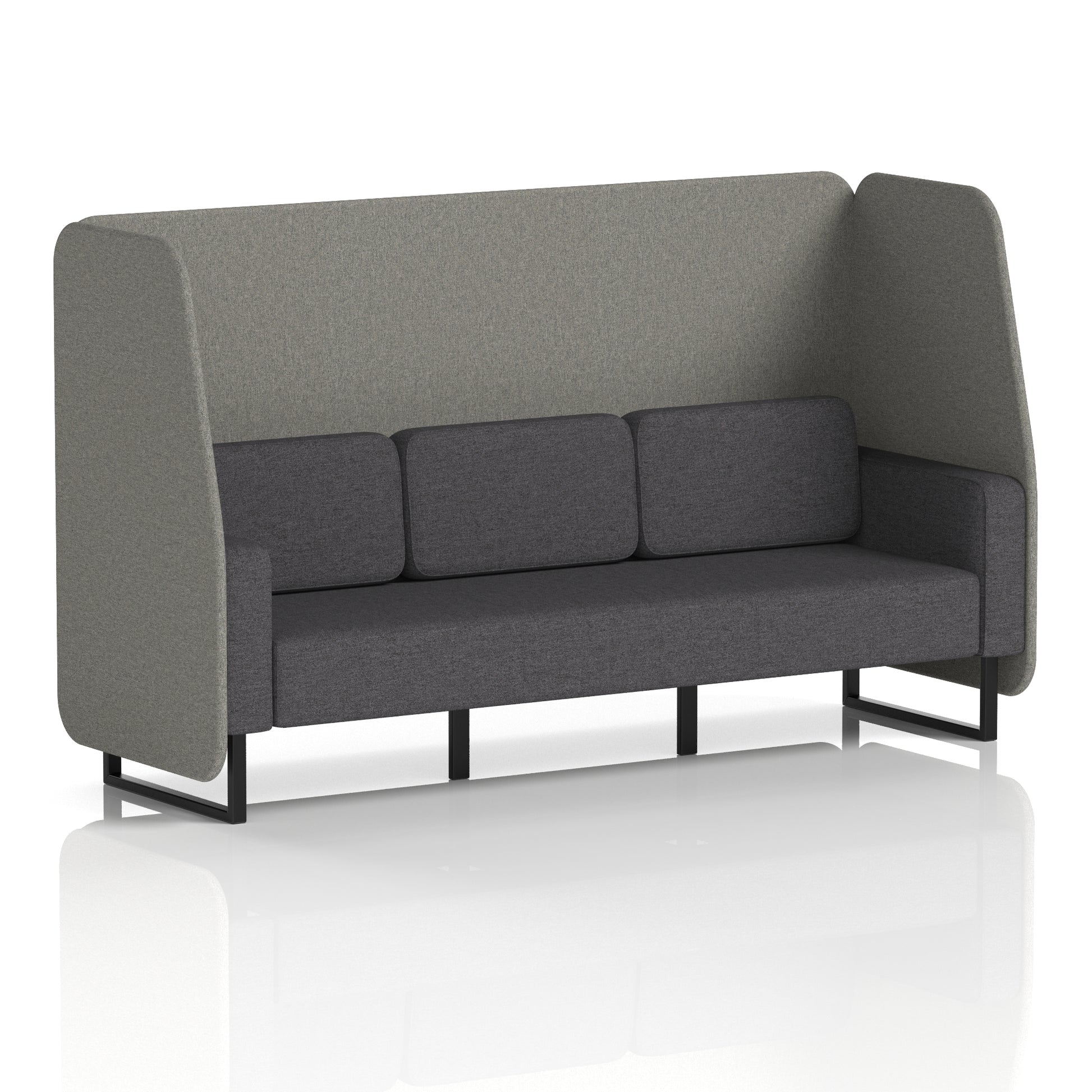 Brixworth Open Booth With Black Legs in Two Tone