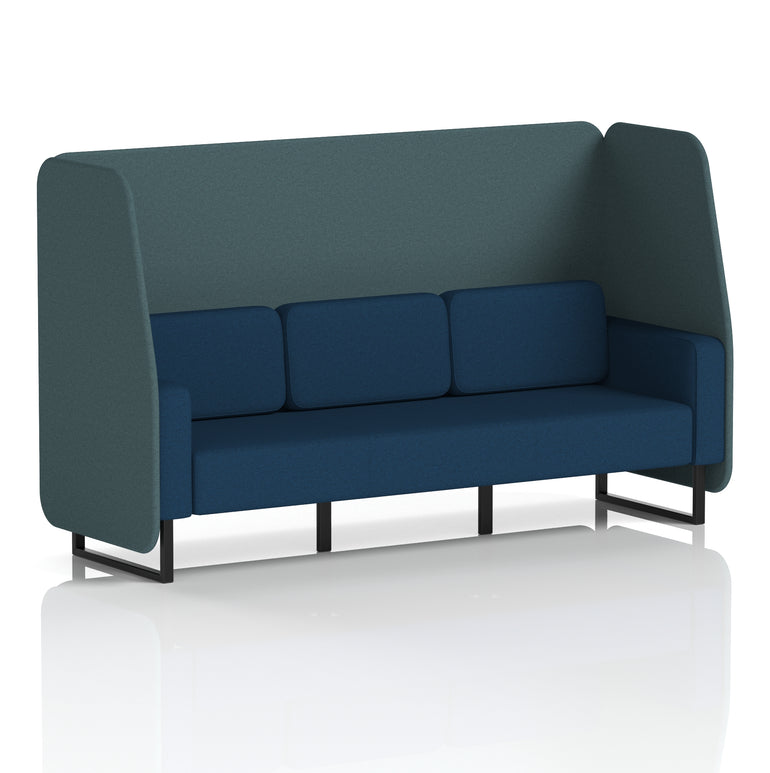 Brixworth Open Booth With Black Legs in Two Tone