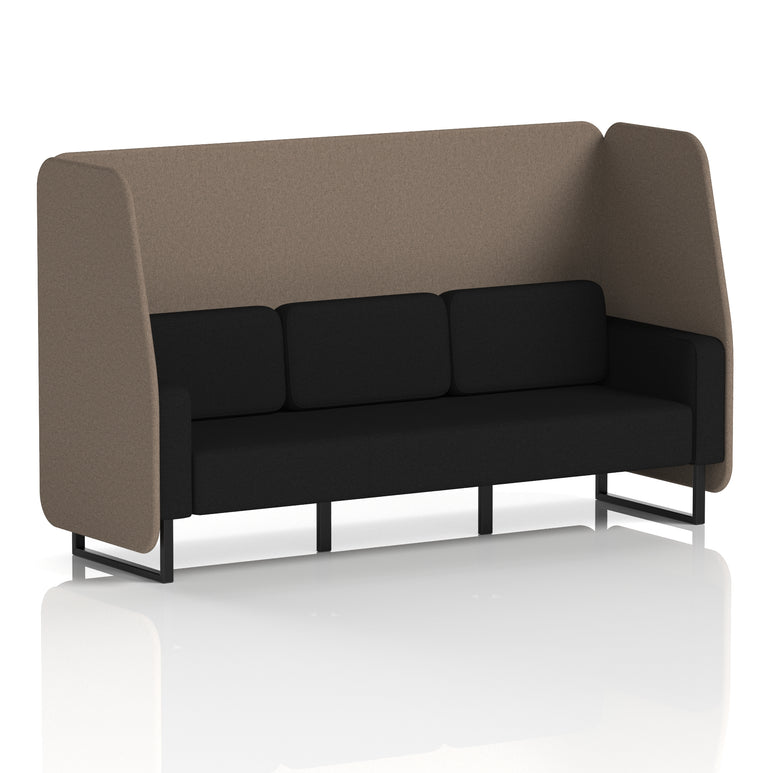 Brixworth Open Booth With Black Legs in Two Tone