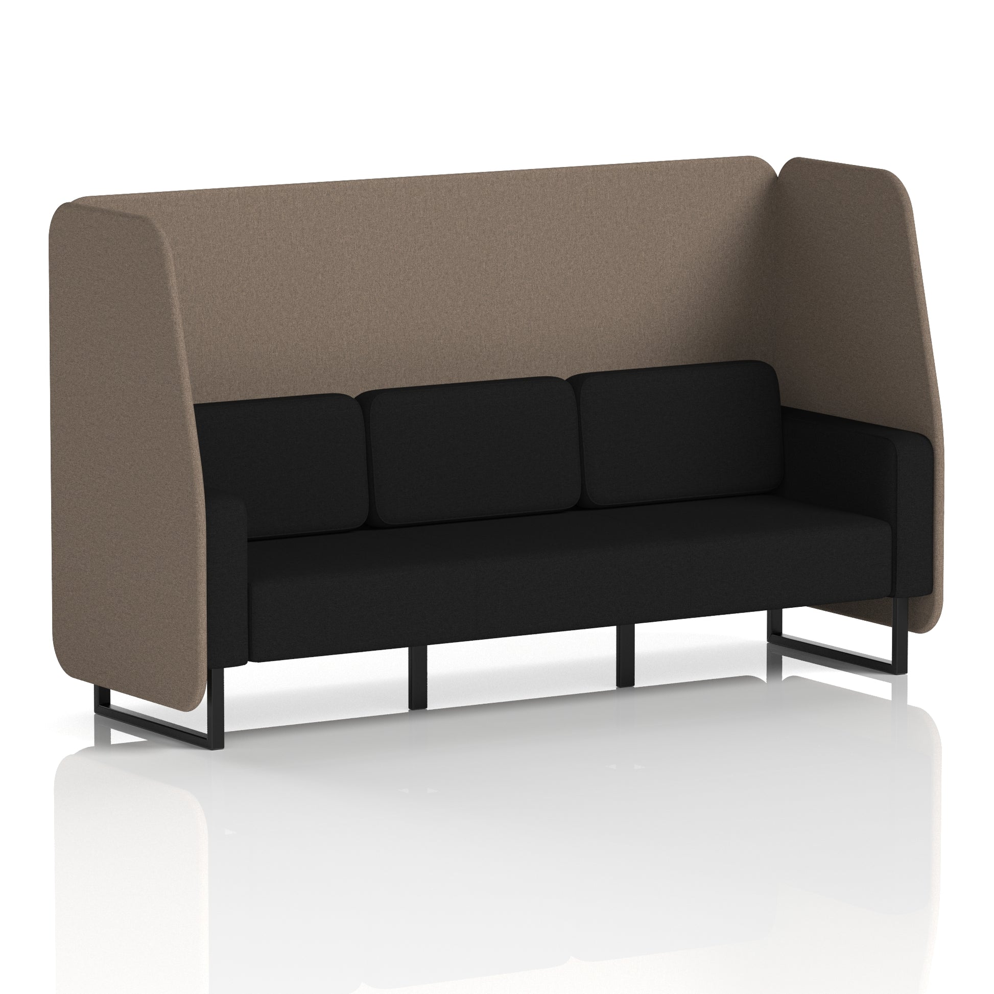 Brixworth Open Booth With Black Legs in Two Tone
