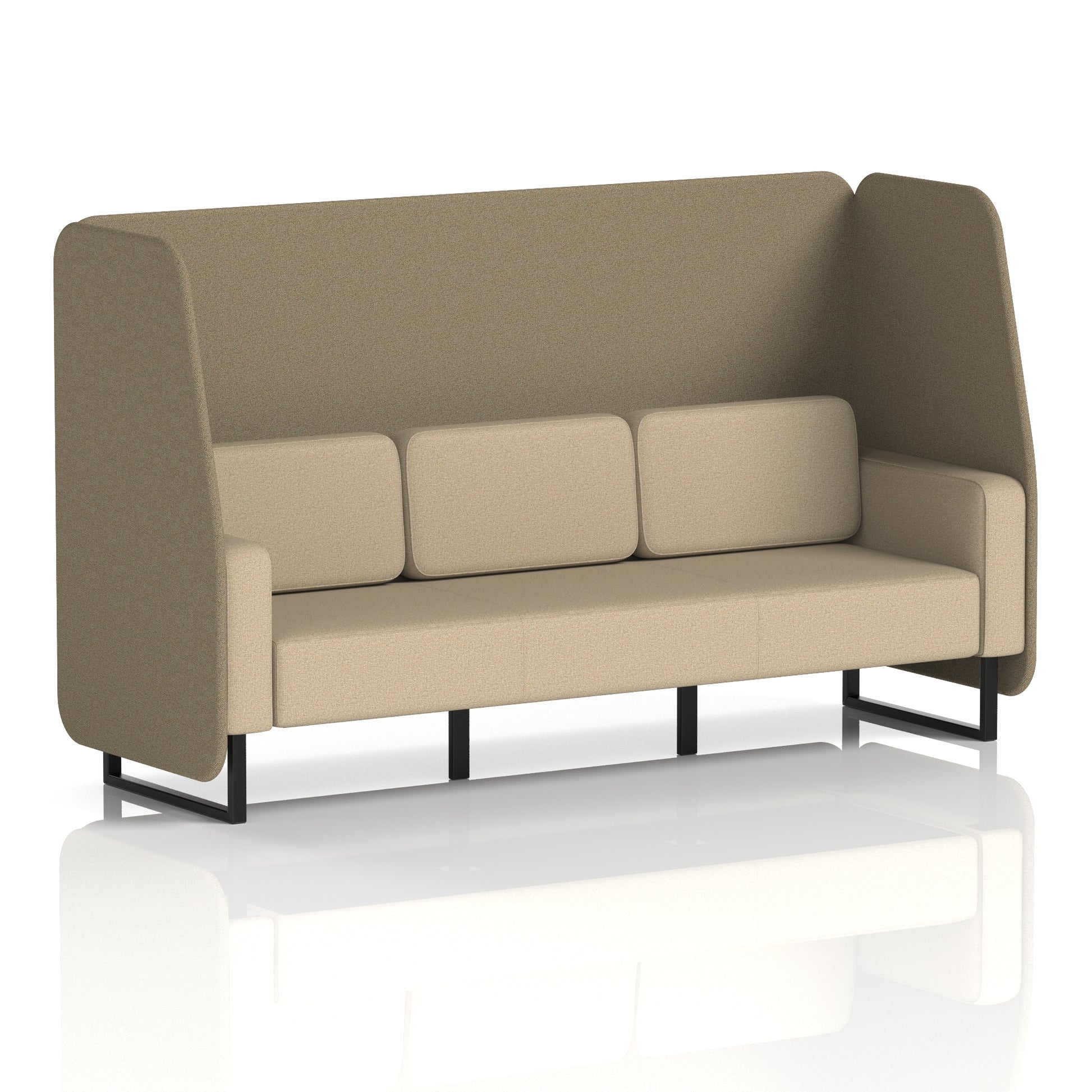 Brixworth Open Booth With Black Legs in Two Tone