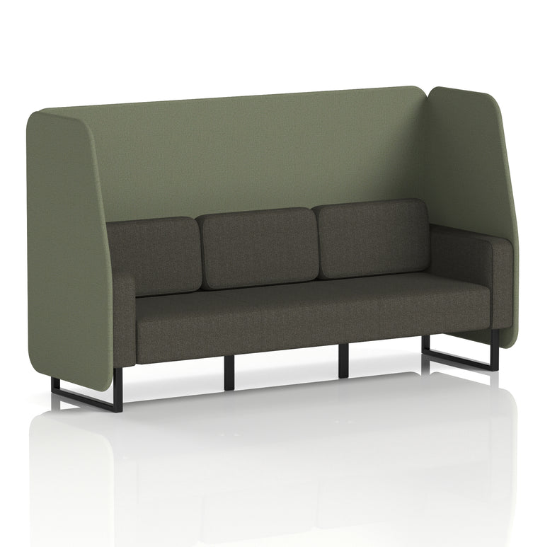 Brixworth Open Booth With Black Legs in Two Tone