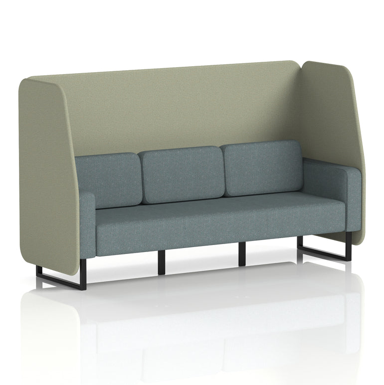 Brixworth Open Booth With Black Legs in Two Tone