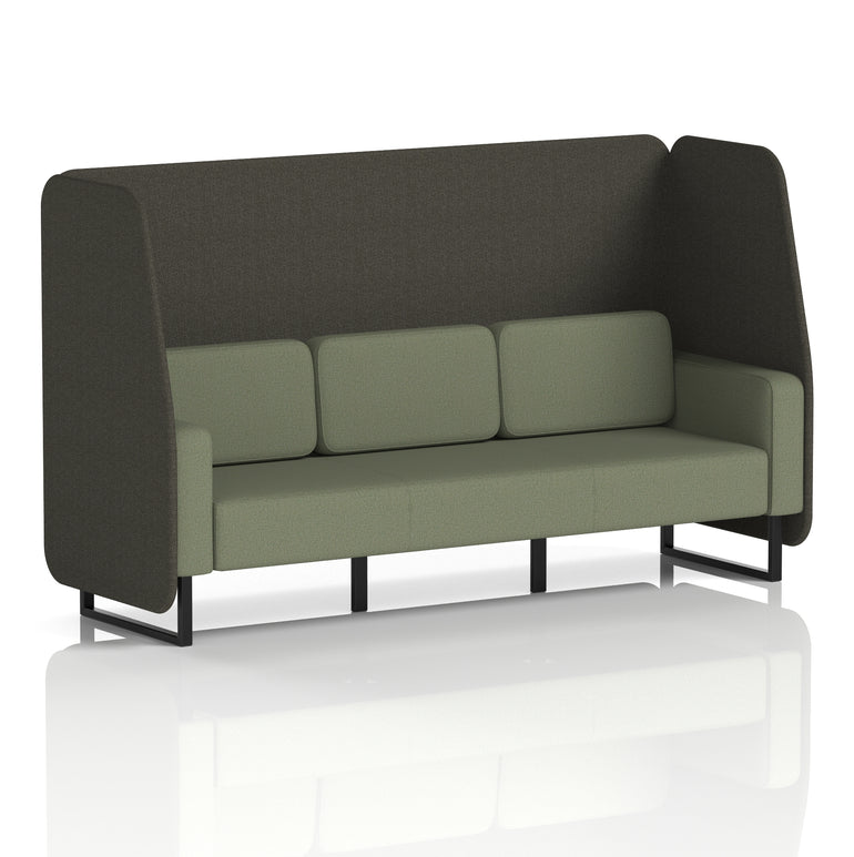 Brixworth Open Booth With Black Legs in Two Tone
