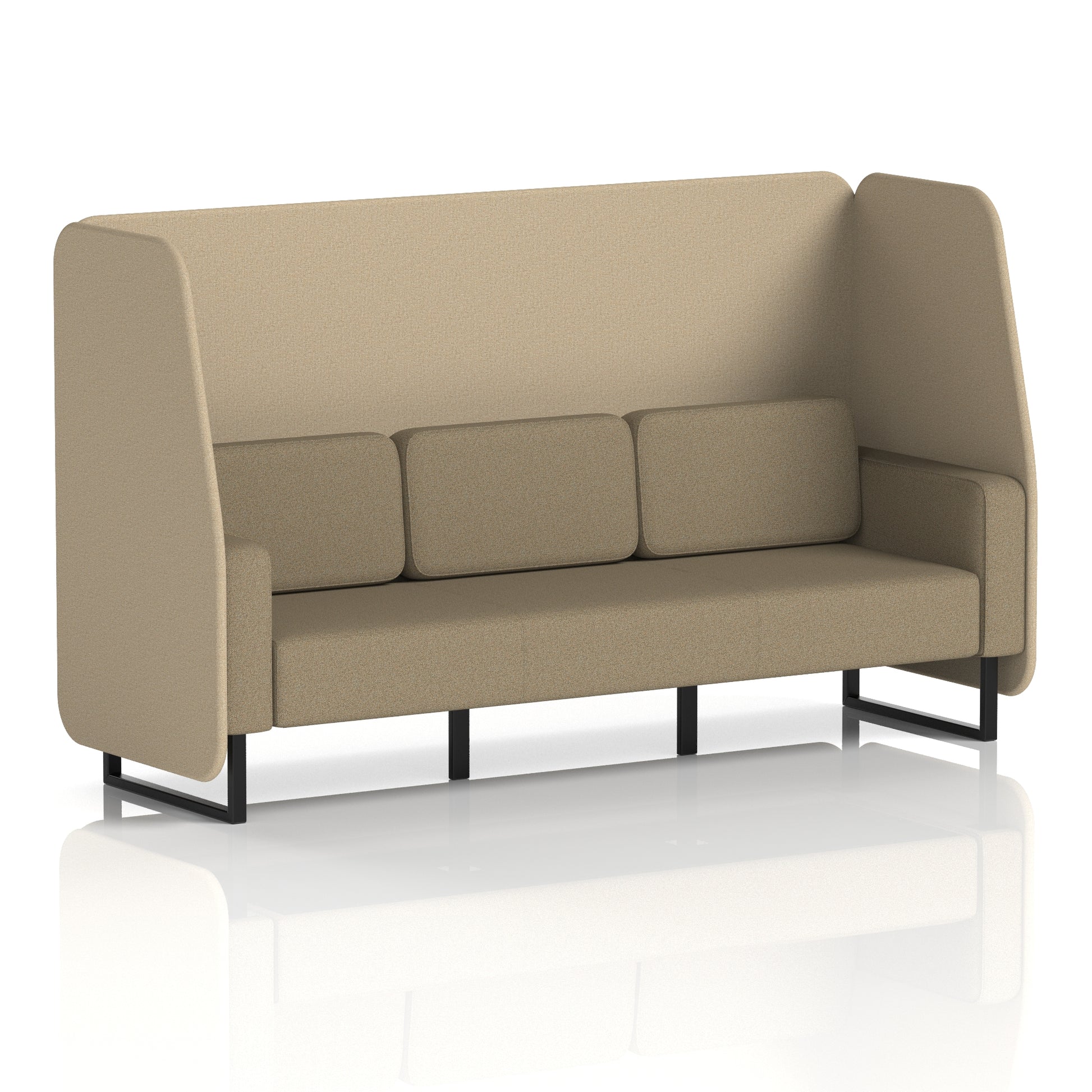 Brixworth Open Booth With Black Legs in Two Tone