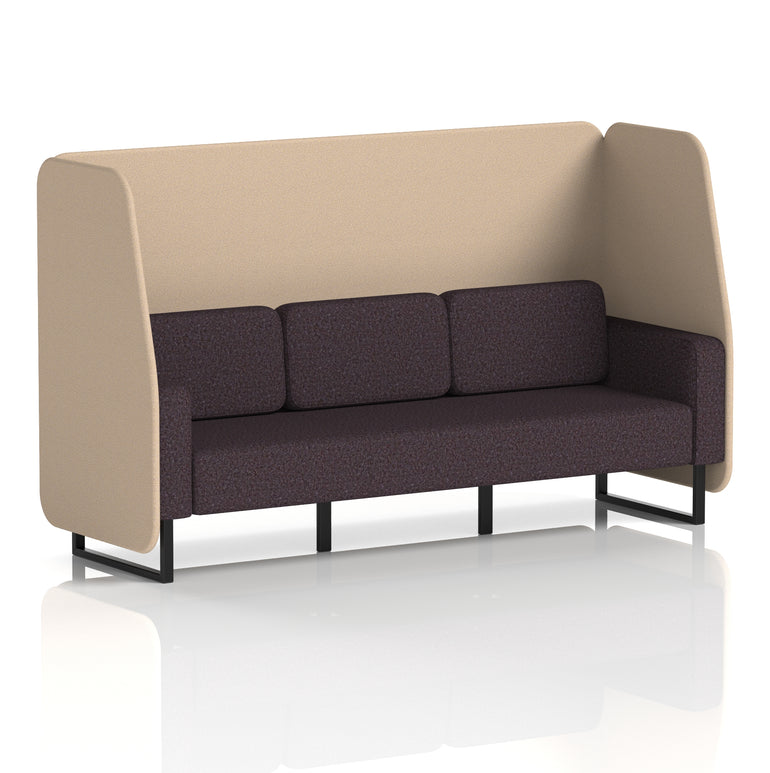 Brixworth Open Booth With Black Legs in Two Tone