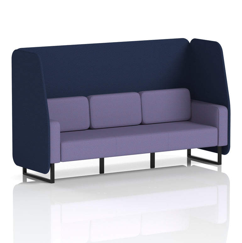 Brixworth Open Booth With Black Legs in Two Tone