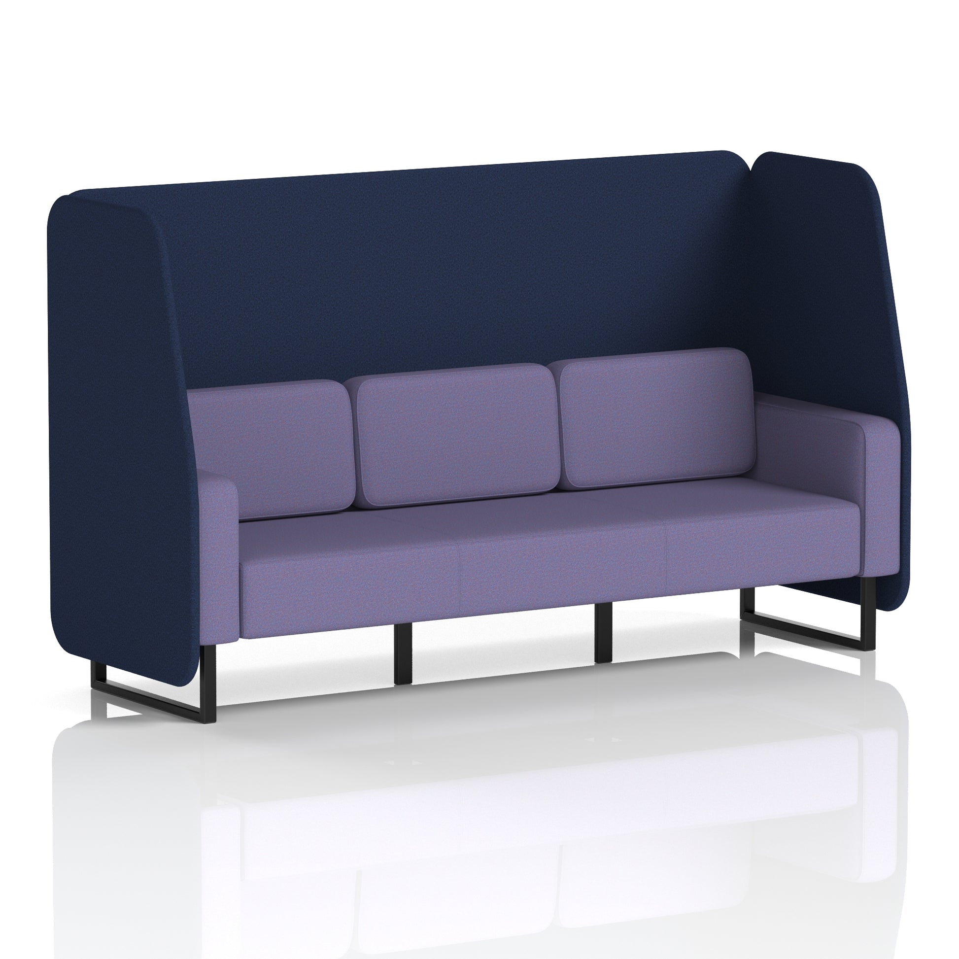 Brixworth Open Booth With Black Legs in Two Tone