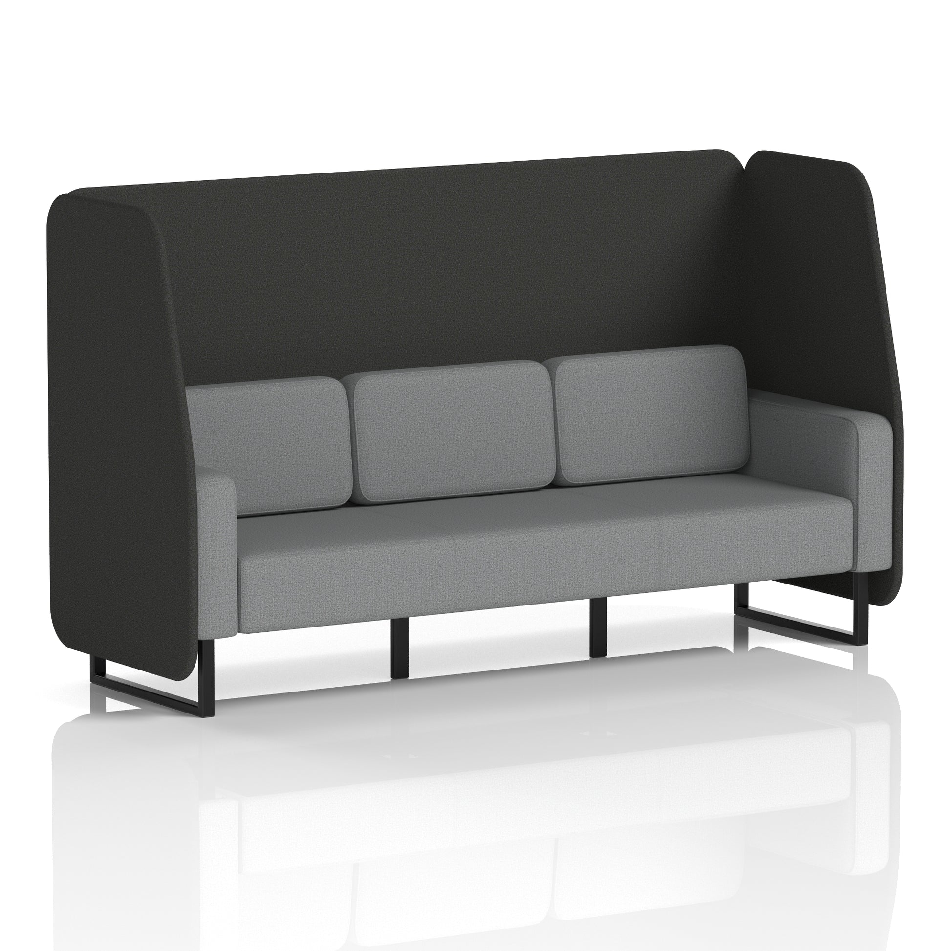 Brixworth Open Booth With Black Legs in Two Tone