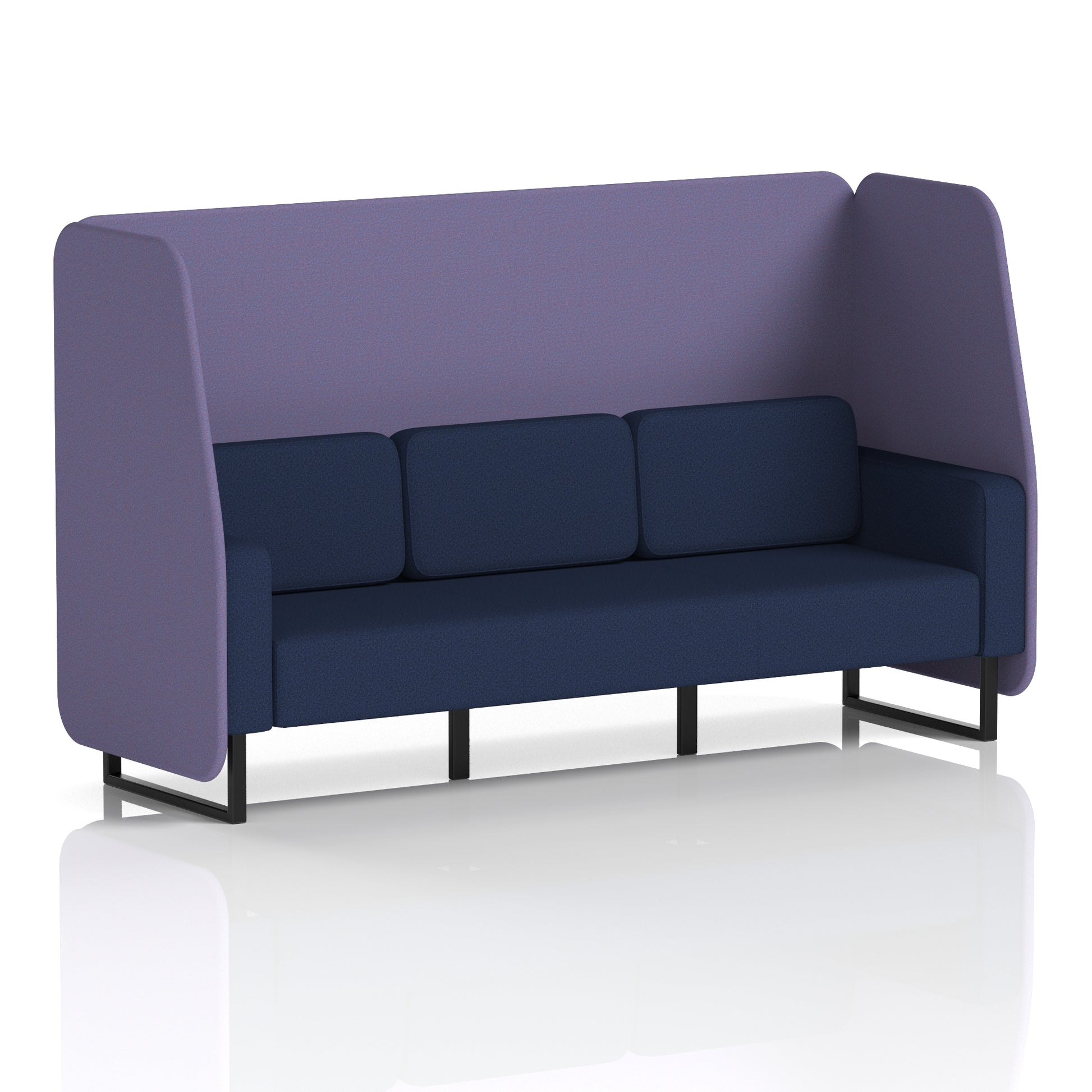 Brixworth Open Booth With Black Legs in Two Tone