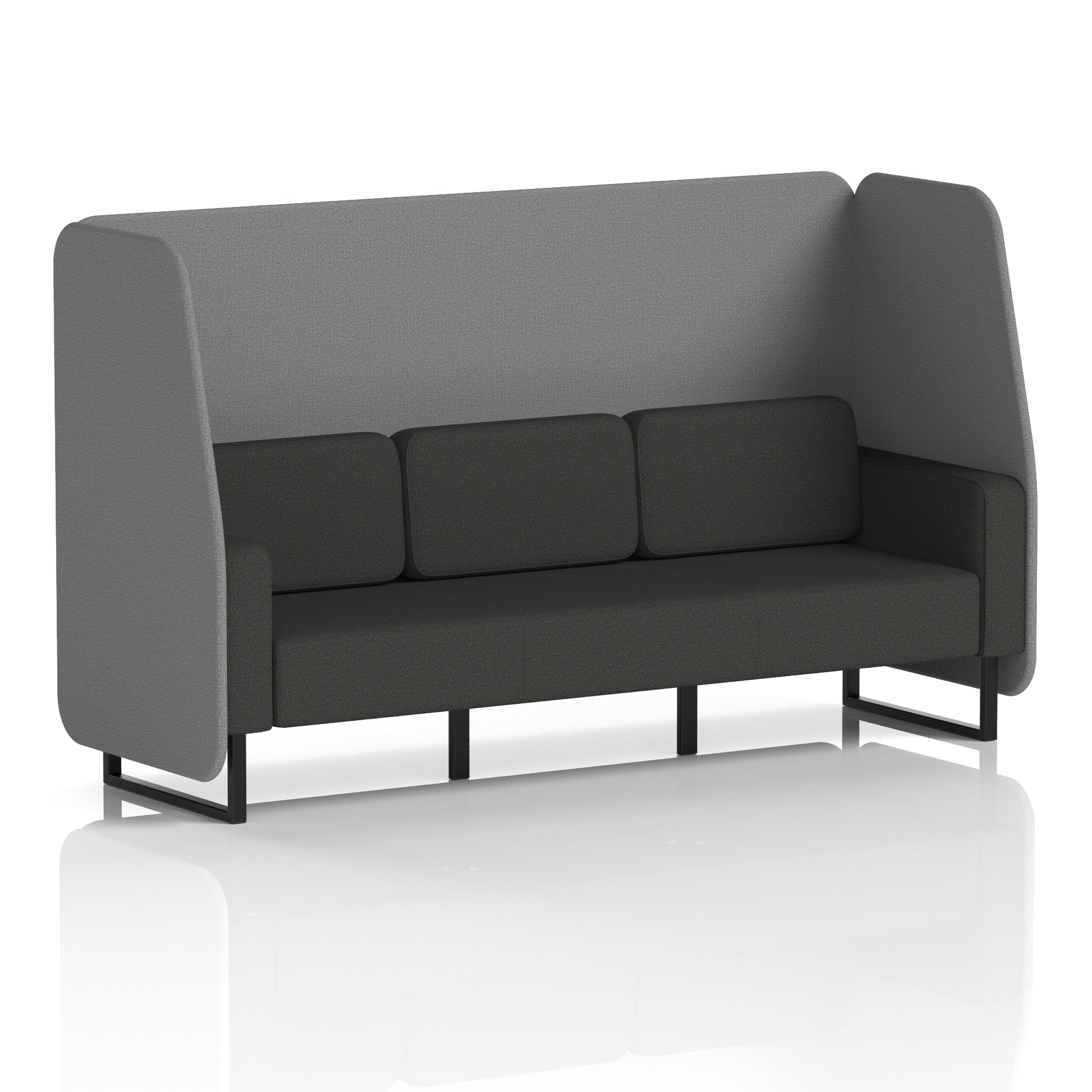 Brixworth Open Booth With Black Legs in Two Tone