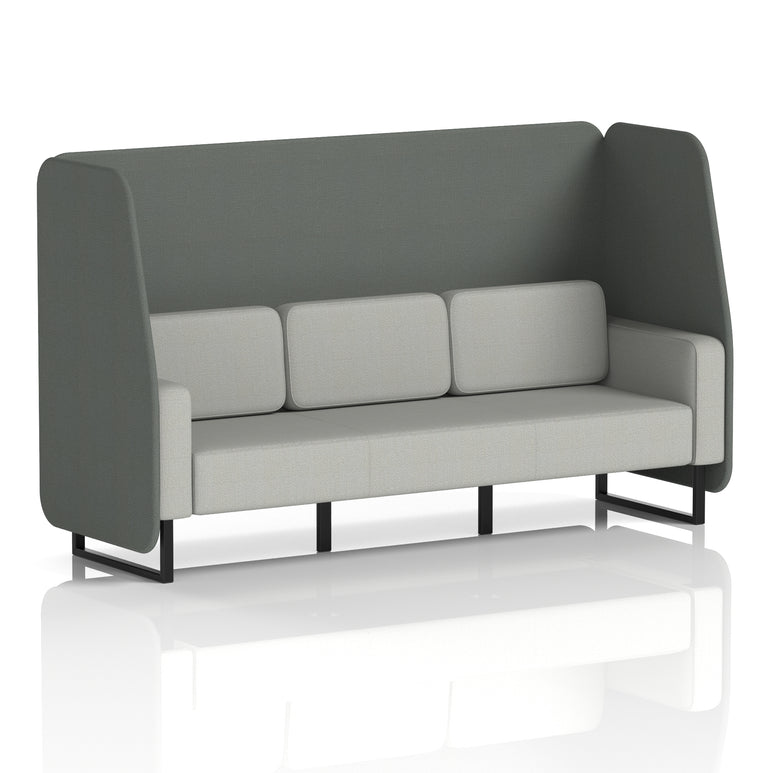 Brixworth Open Booth With Black Legs in Two Tone