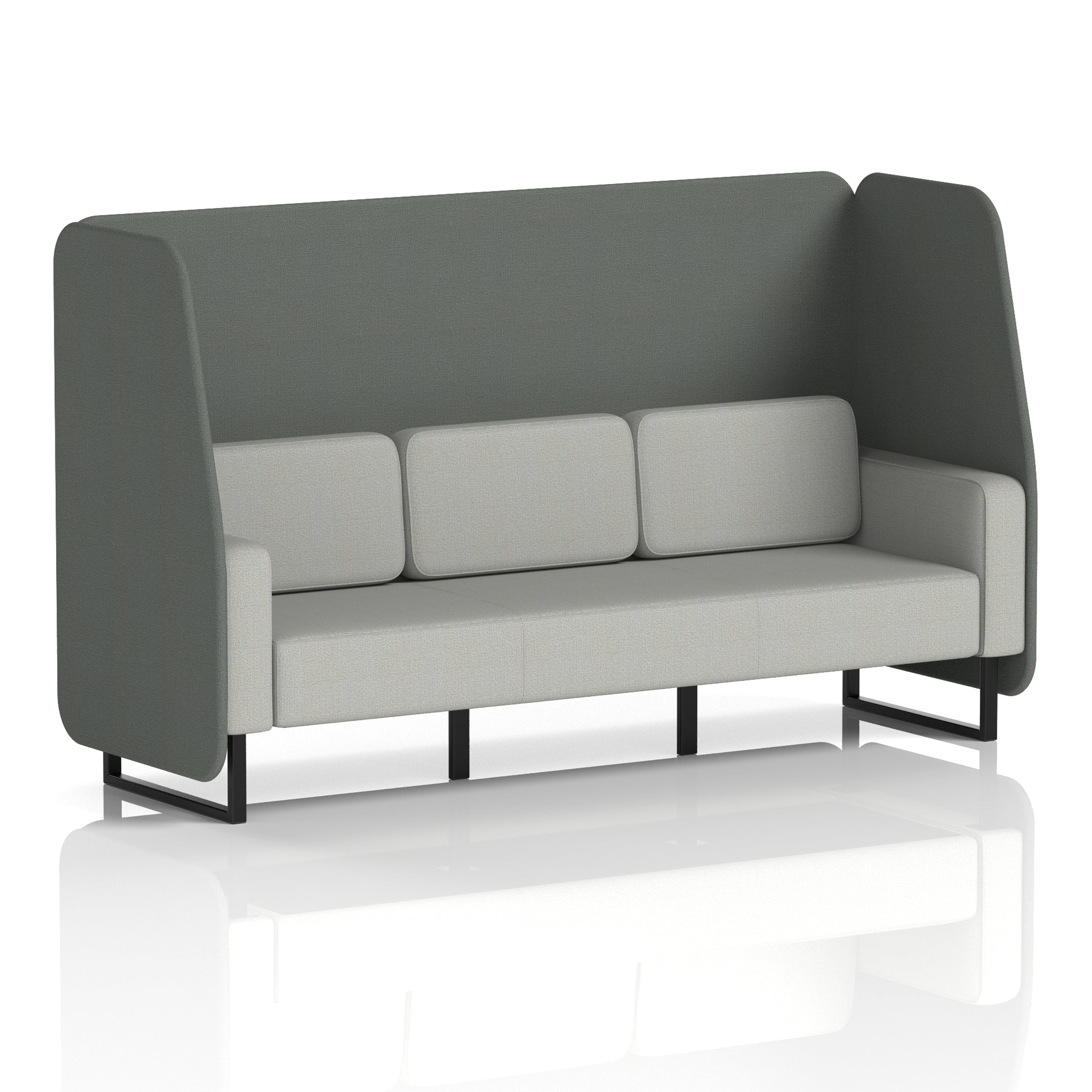 Brixworth Open Booth With Black Legs in Two Tone
