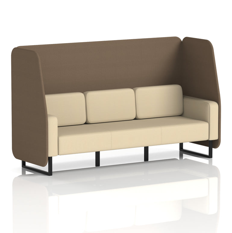 Brixworth Open Booth With Black Legs in Two Tone