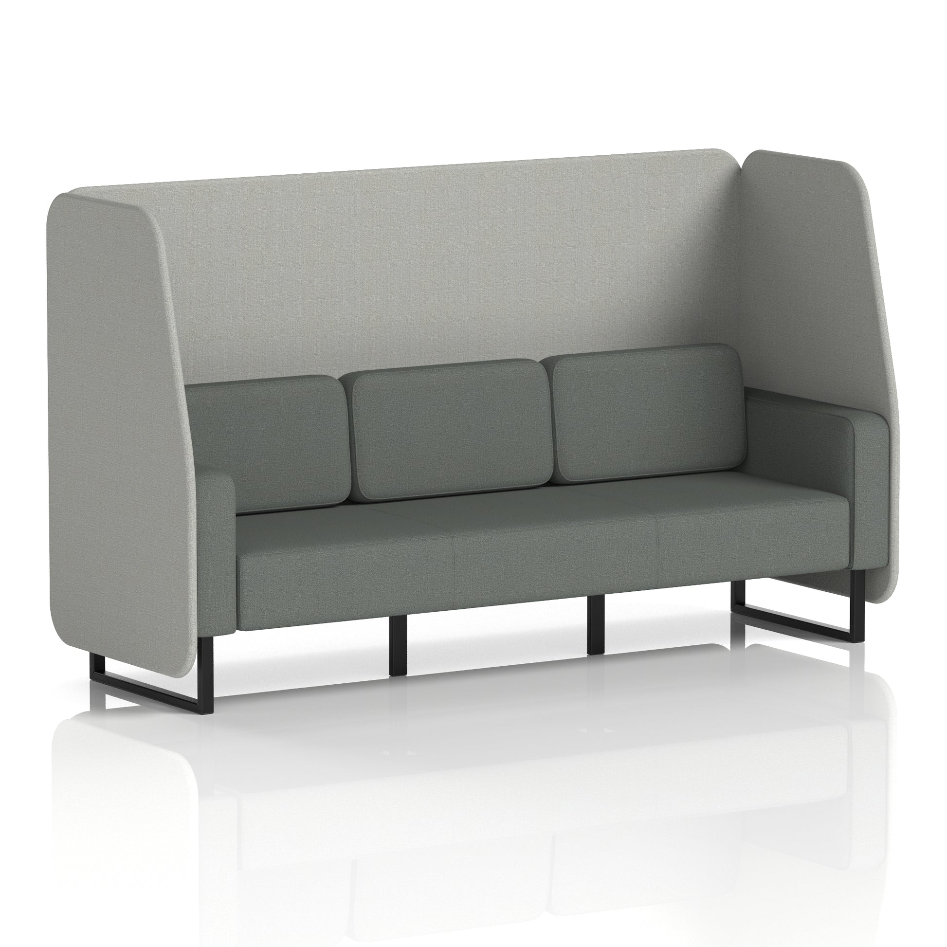 Brixworth Open Booth With Black Legs in Two Tone