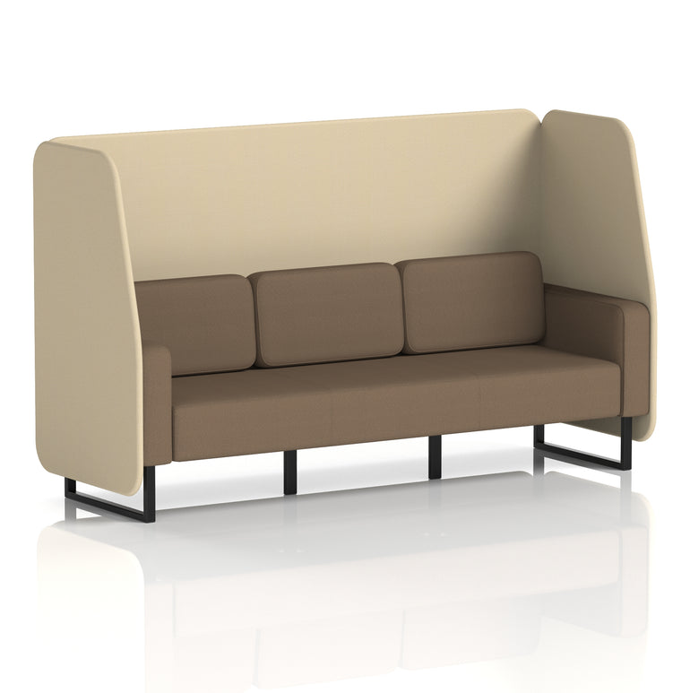Brixworth Open Booth With Black Legs in Two Tone