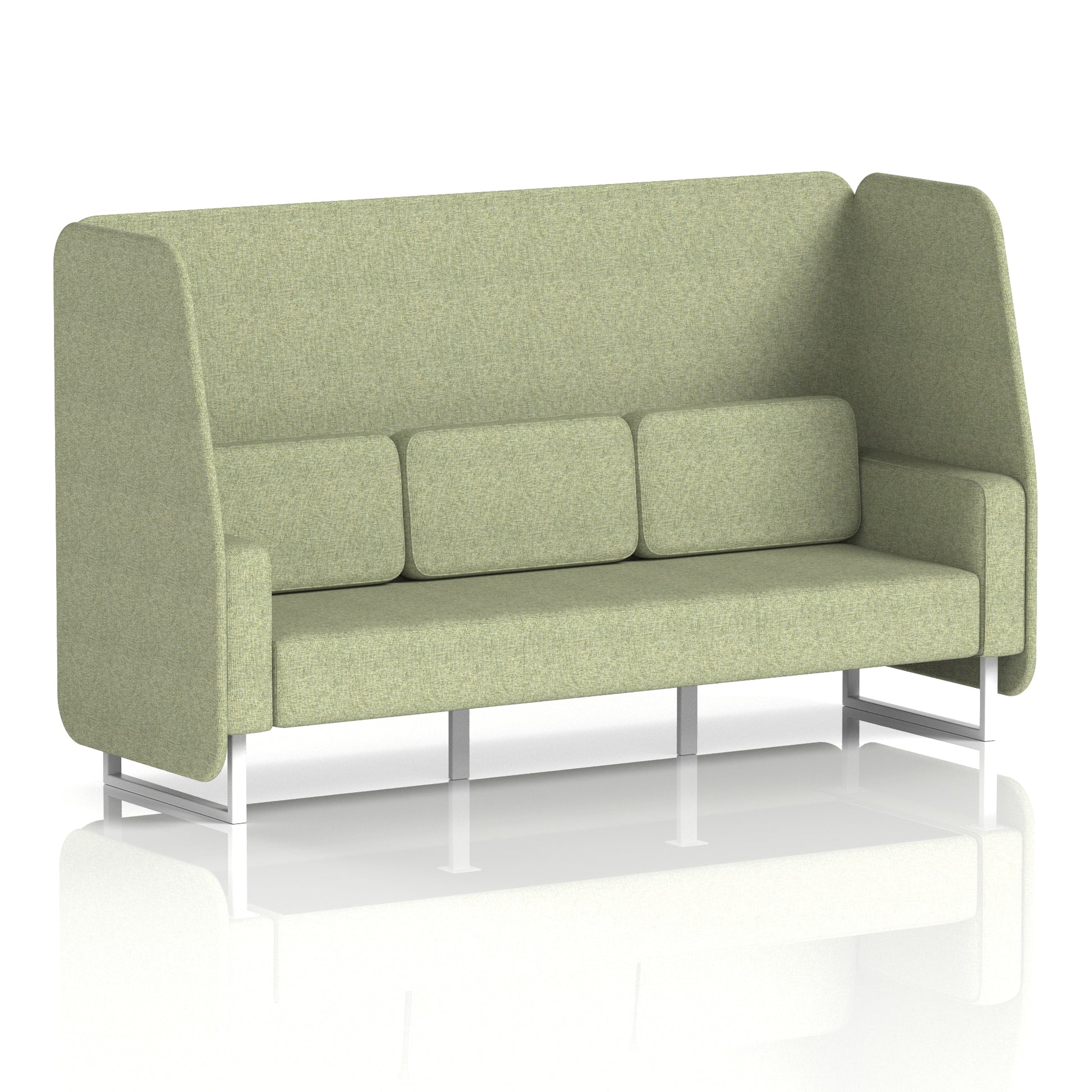 Brixworth Open Booth With White Legs in Single Tone