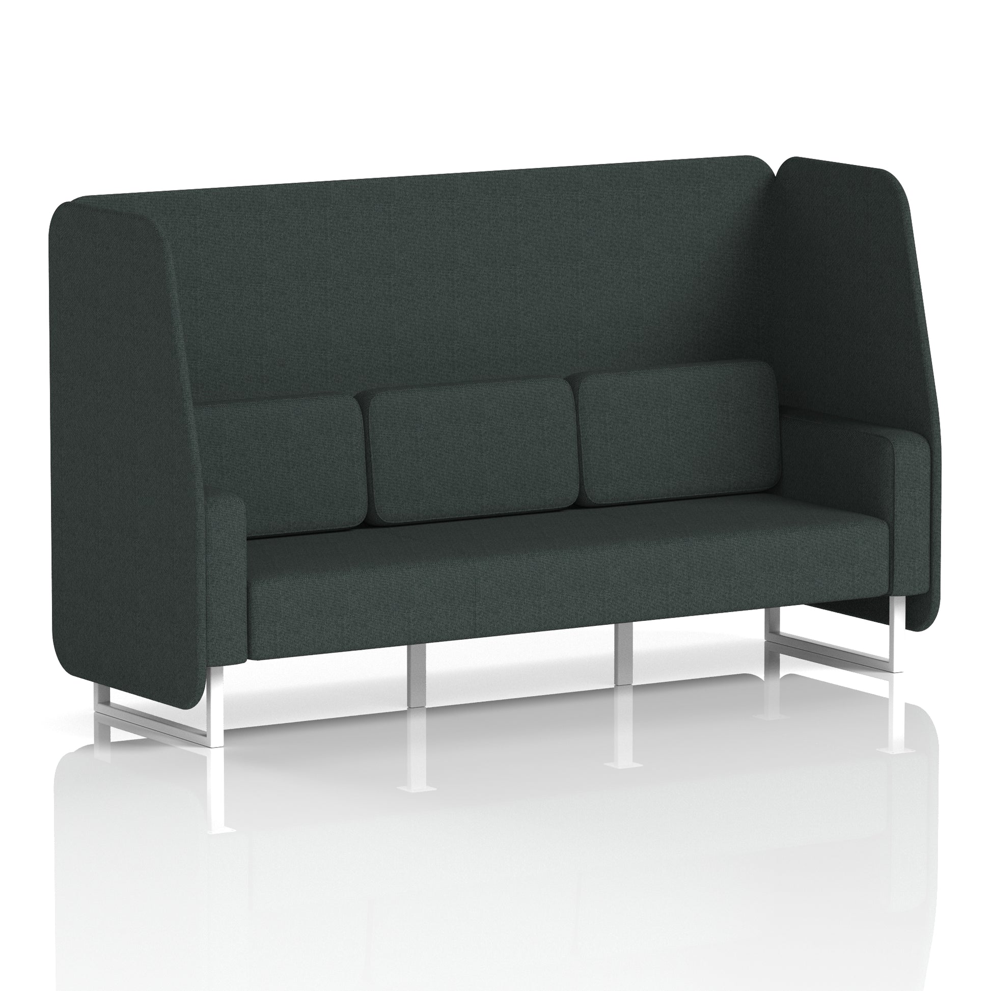 Brixworth Open Booth With White Legs in Single Tone