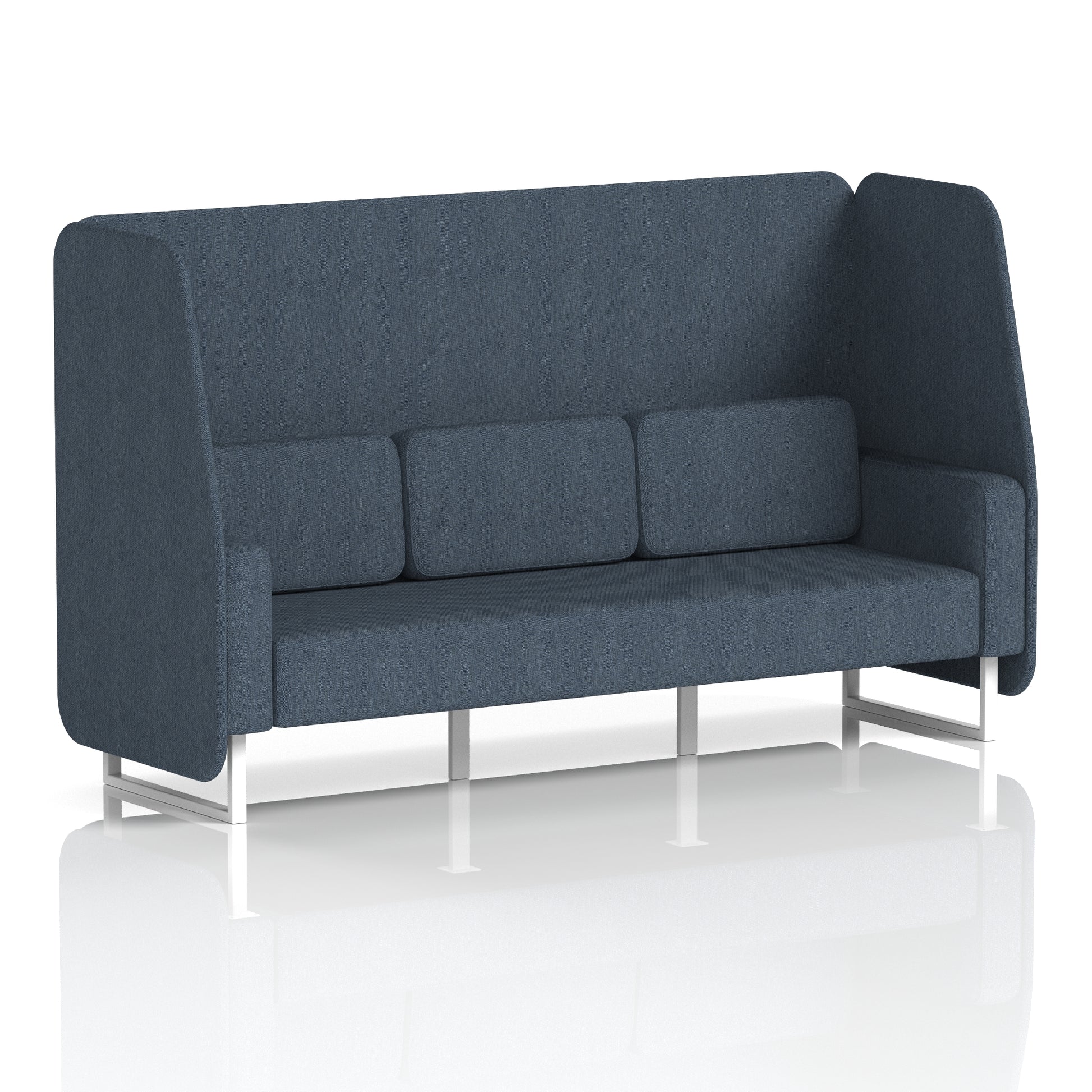 Brixworth Open Booth With White Legs in Single Tone