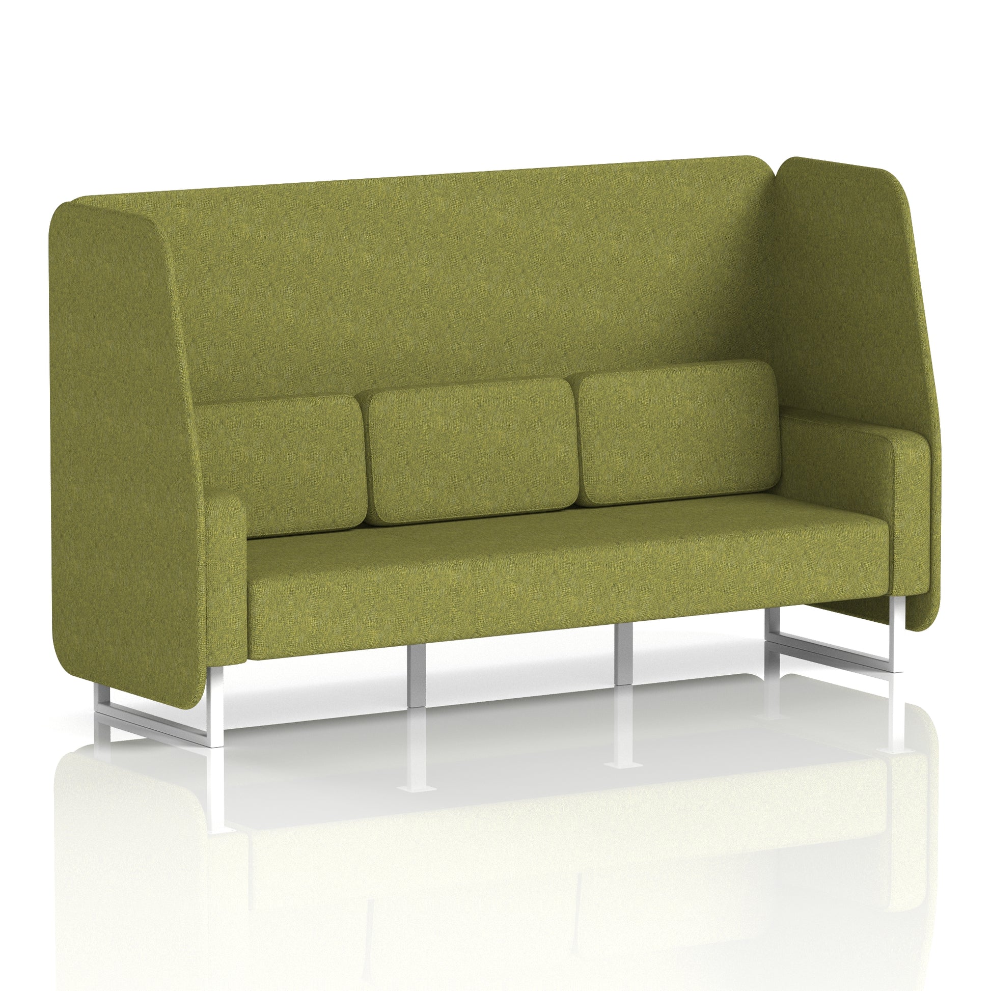 Brixworth Open Booth With White Legs in Single Tone