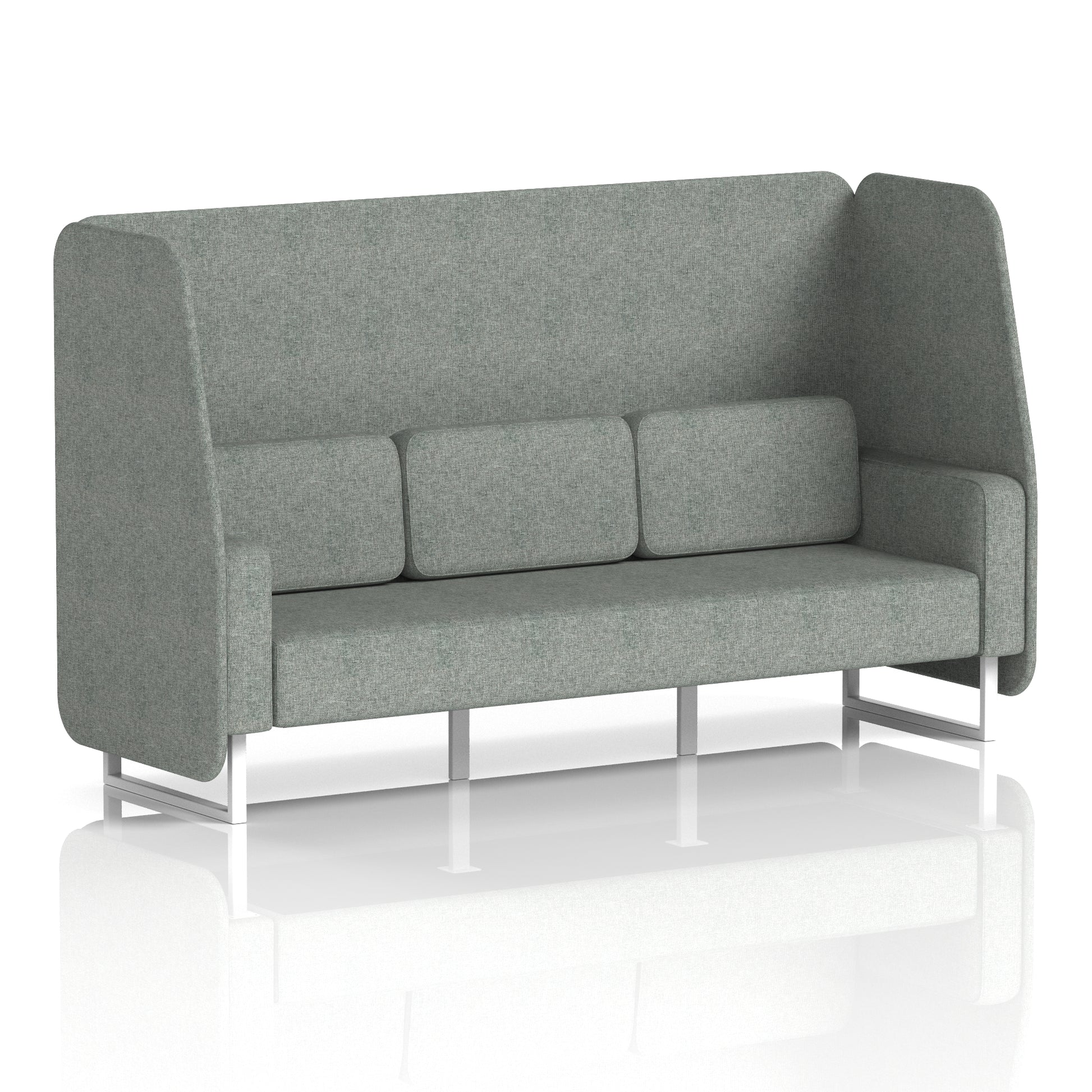 Brixworth Open Booth With White Legs in Single Tone