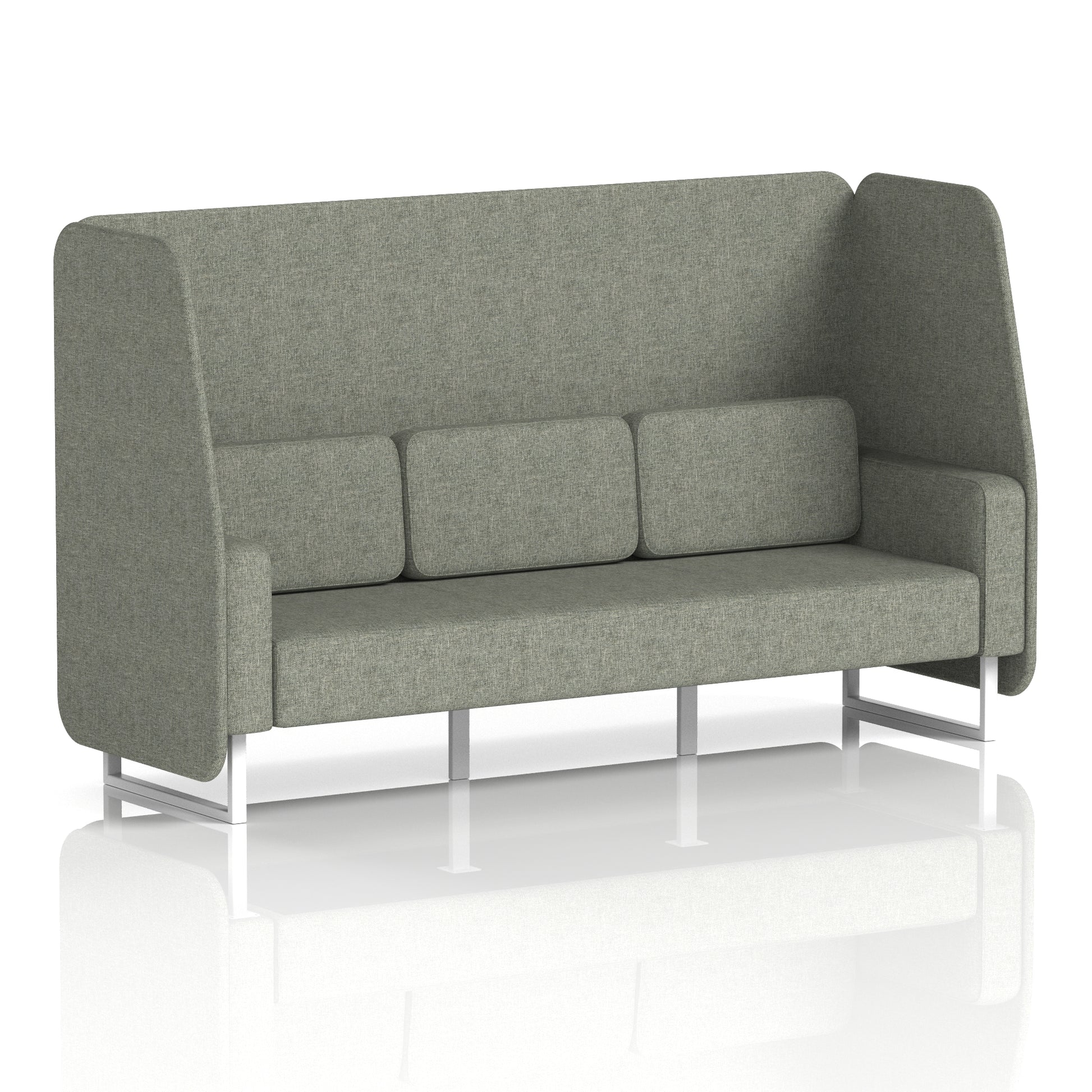 Brixworth Open Booth With White Legs in Single Tone